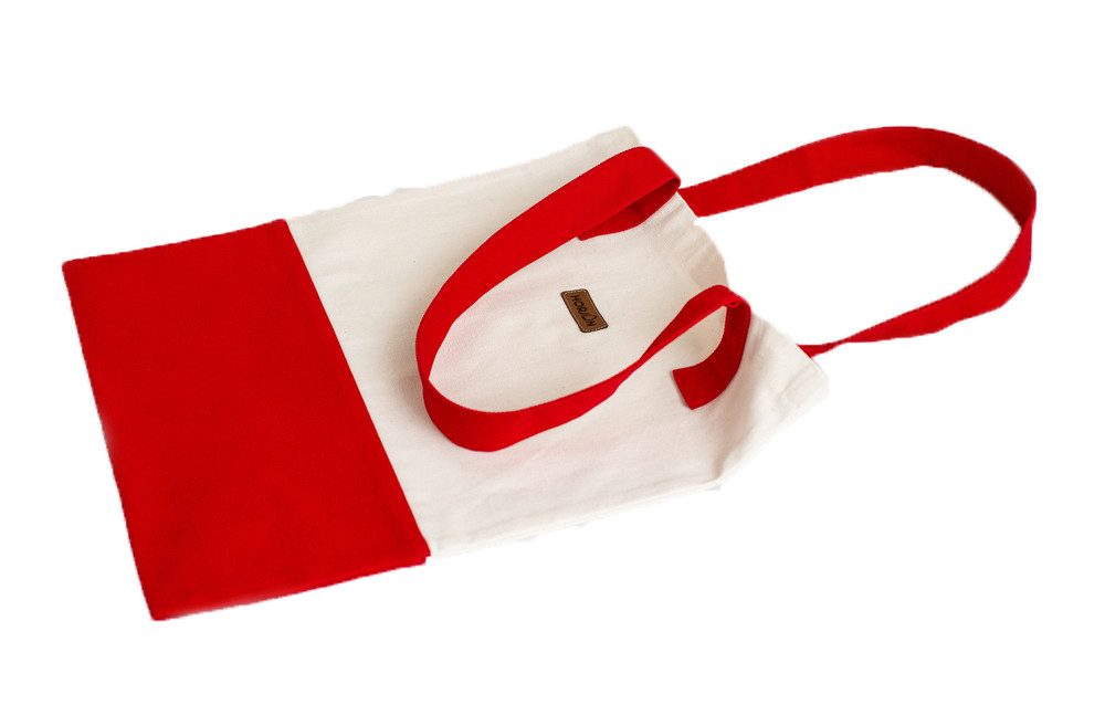 Horjun Tragetasche HORJUN Tragetasche Beuteltaschen Baumwolltaschen Gabardine Stoff Rot