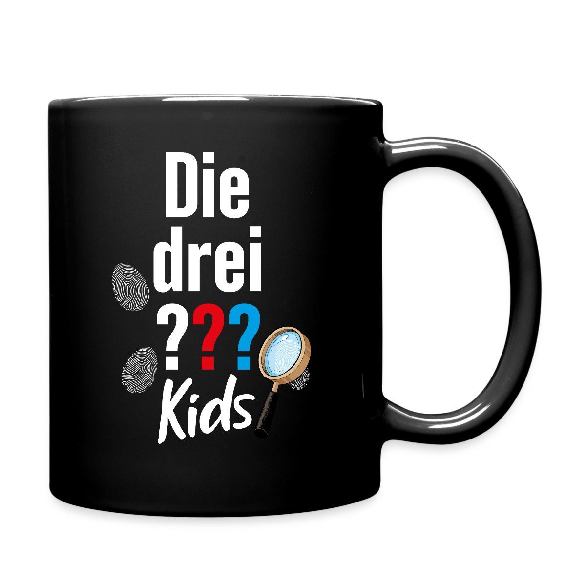Spreadshirt Tasse Die Drei Fragezeichen Kids Logo und Gadgets Tasse Einfarbig, Keramik