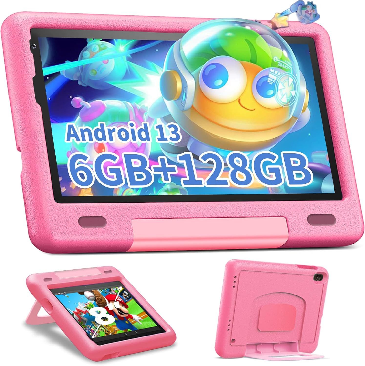 FIRMAST für Kinder Octa-Core WiFi Eva--Hülle Tablet (8", 128 GB, Android 13, mit Kinder-App, Kindersicherung, Play Store, Dual-Kamera, Bluetooth)