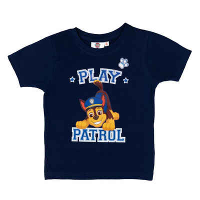 United Labels® T-Shirt Paw Patrol T-Shirt für Jungen – Play Patrol kurzärmlig Blau