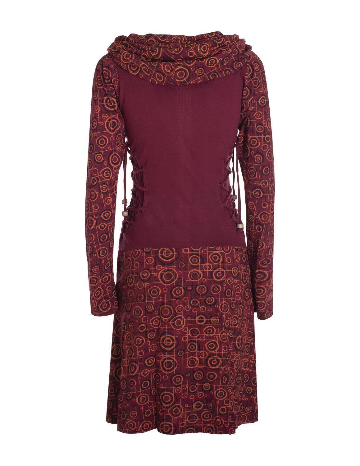 Vishes Jerseykleid Langarm Strickkleid Sweatshirtkleid mit Schnürung Elfen, günstig online kaufen