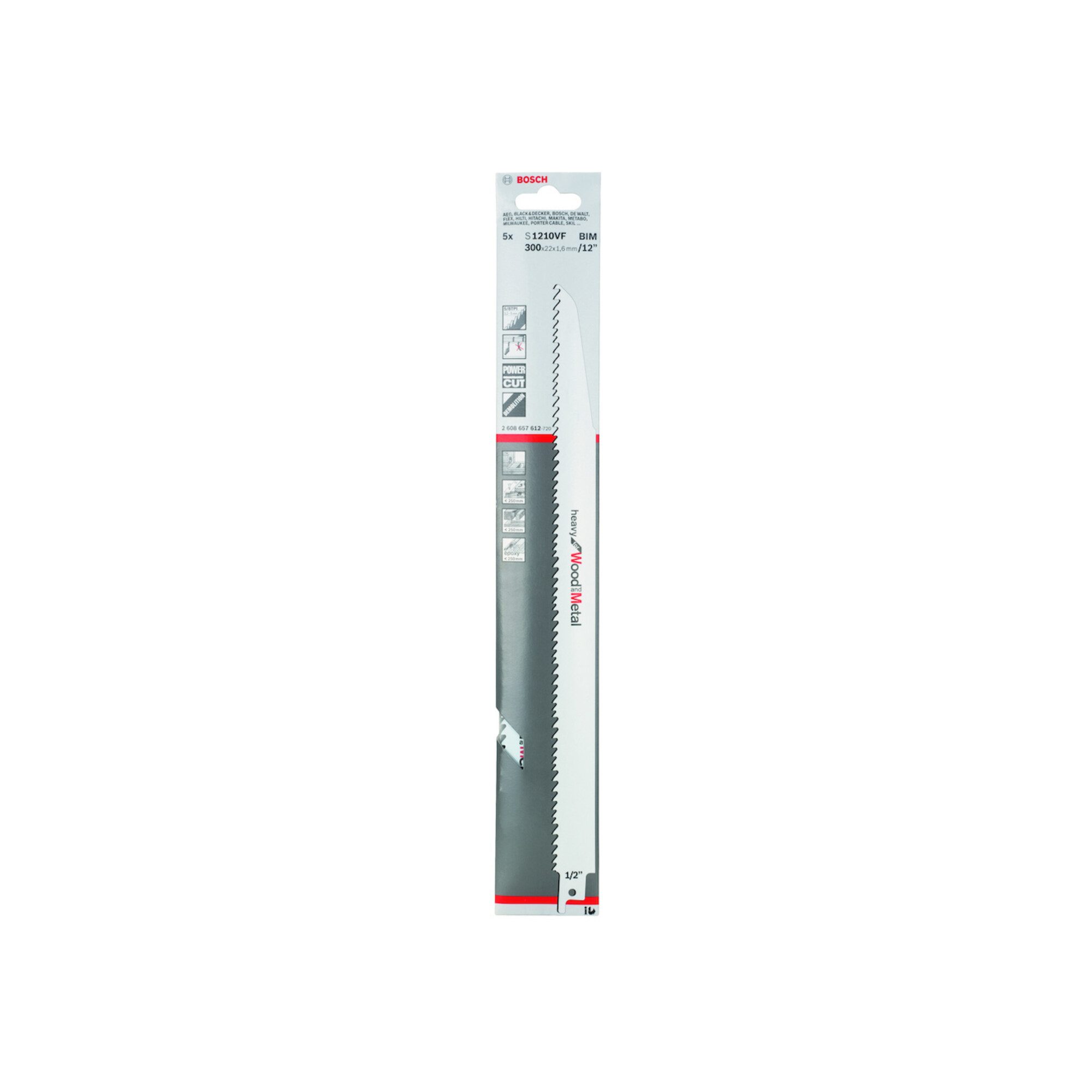 Bosch Professional Säbelsäge Bosch Säbelsägeblatt S 1210 VF, Heavy for Wood and Metal