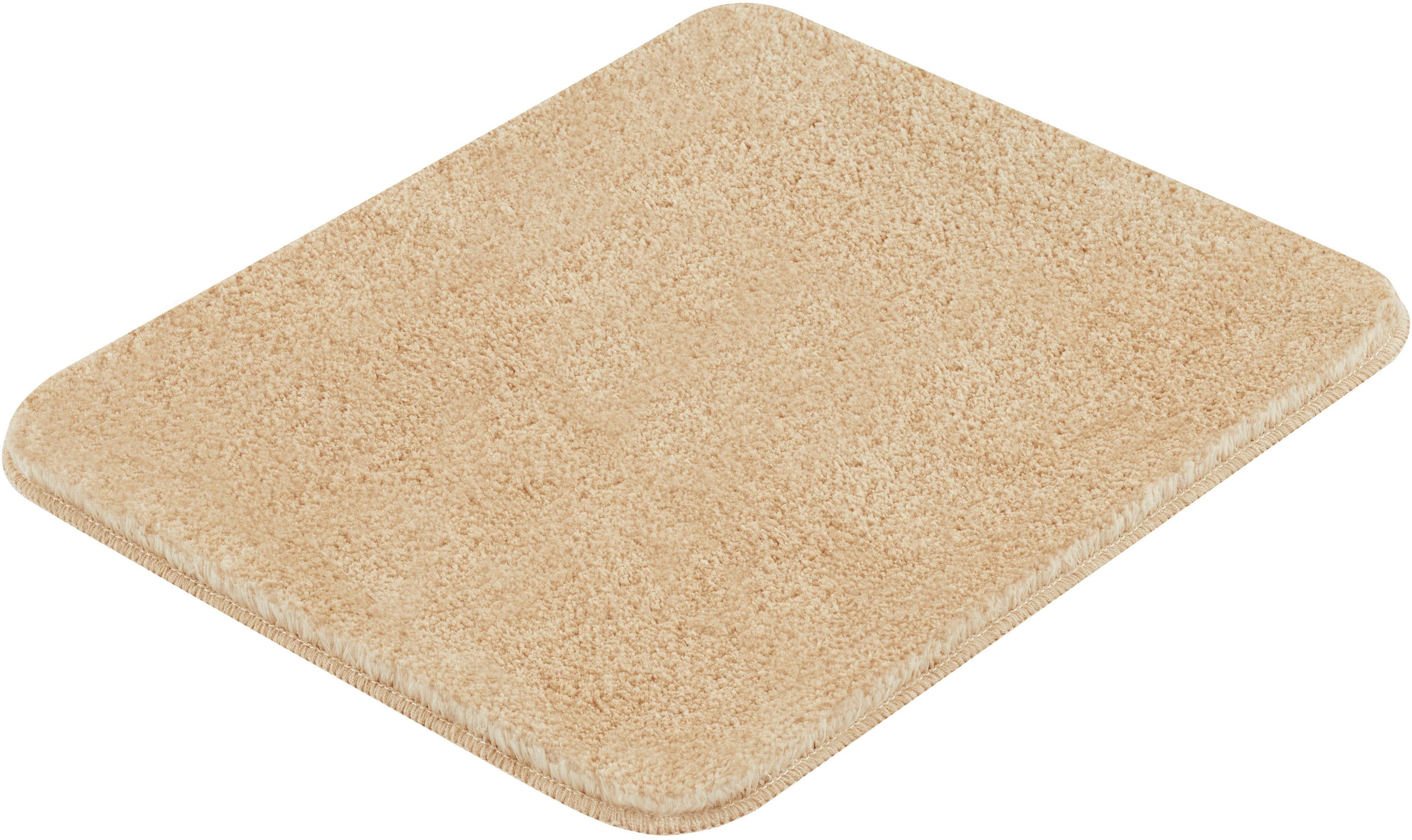 Kleine Wolke Badematte Meadow, Badvorleger, Badezimmer Teppich, Höhe 30 mm, rutschhemmend beschichtet, fußbodenheizungsgeeignet, Polyester, rechteckig, Badteppich, Uni Farben