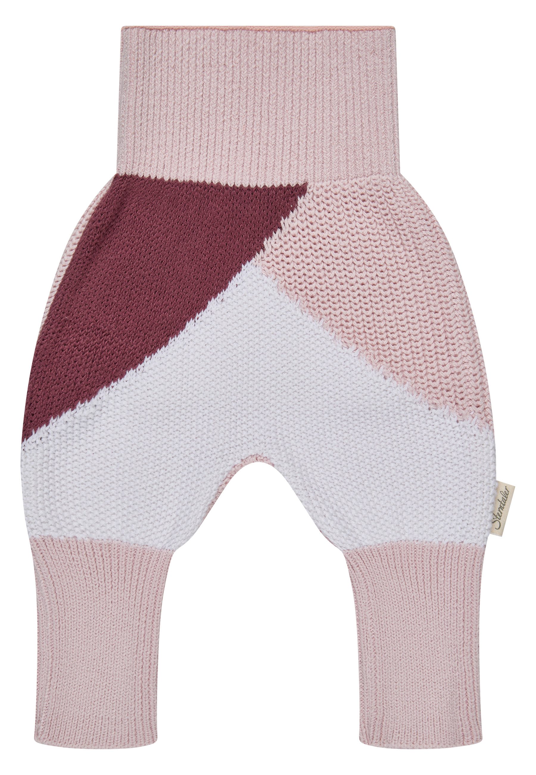 Sterntaler® Strampler Strickhose colorblocking (1-tlg., Mitwachsbündchen)