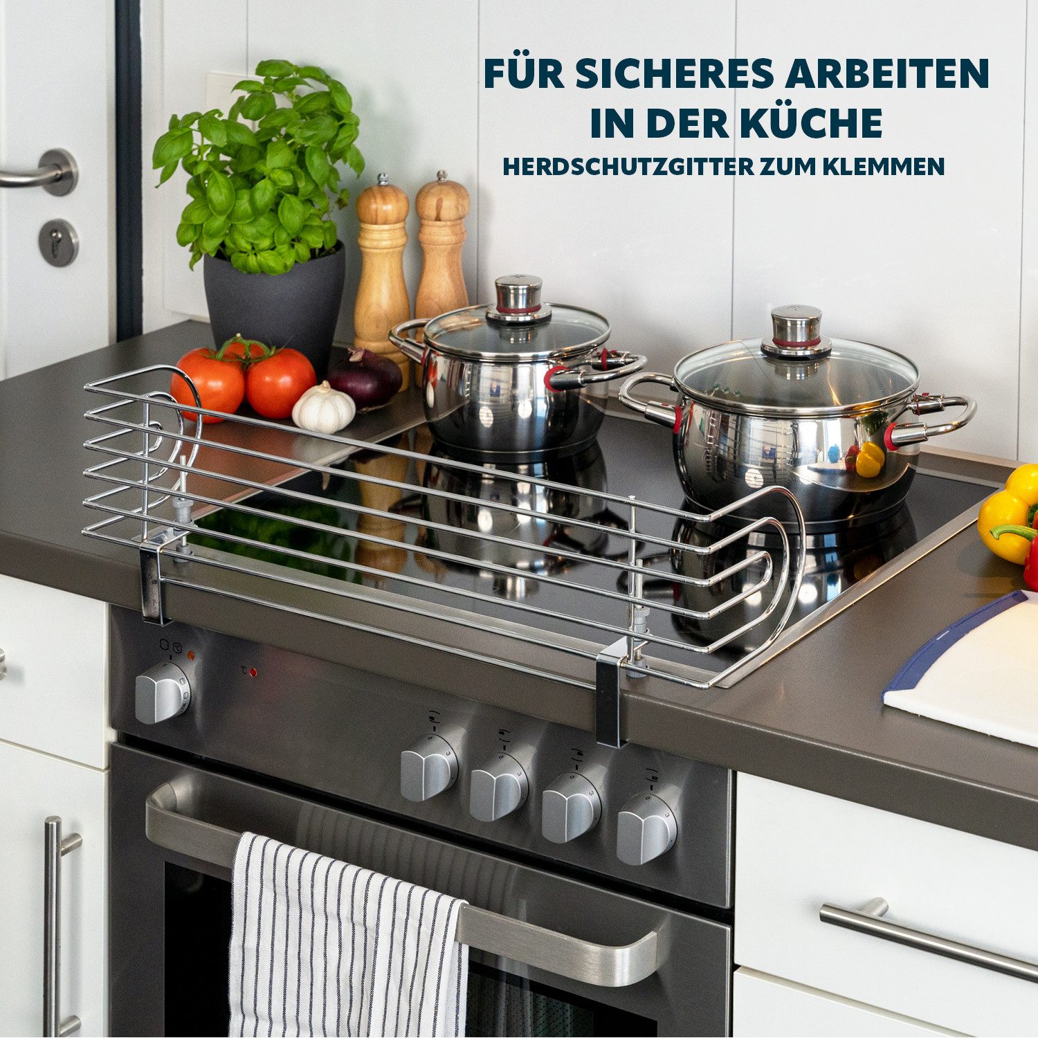 bremermann Herdschutzgitter Herdschutzgitter zum Klemmen, chrom (1 St)