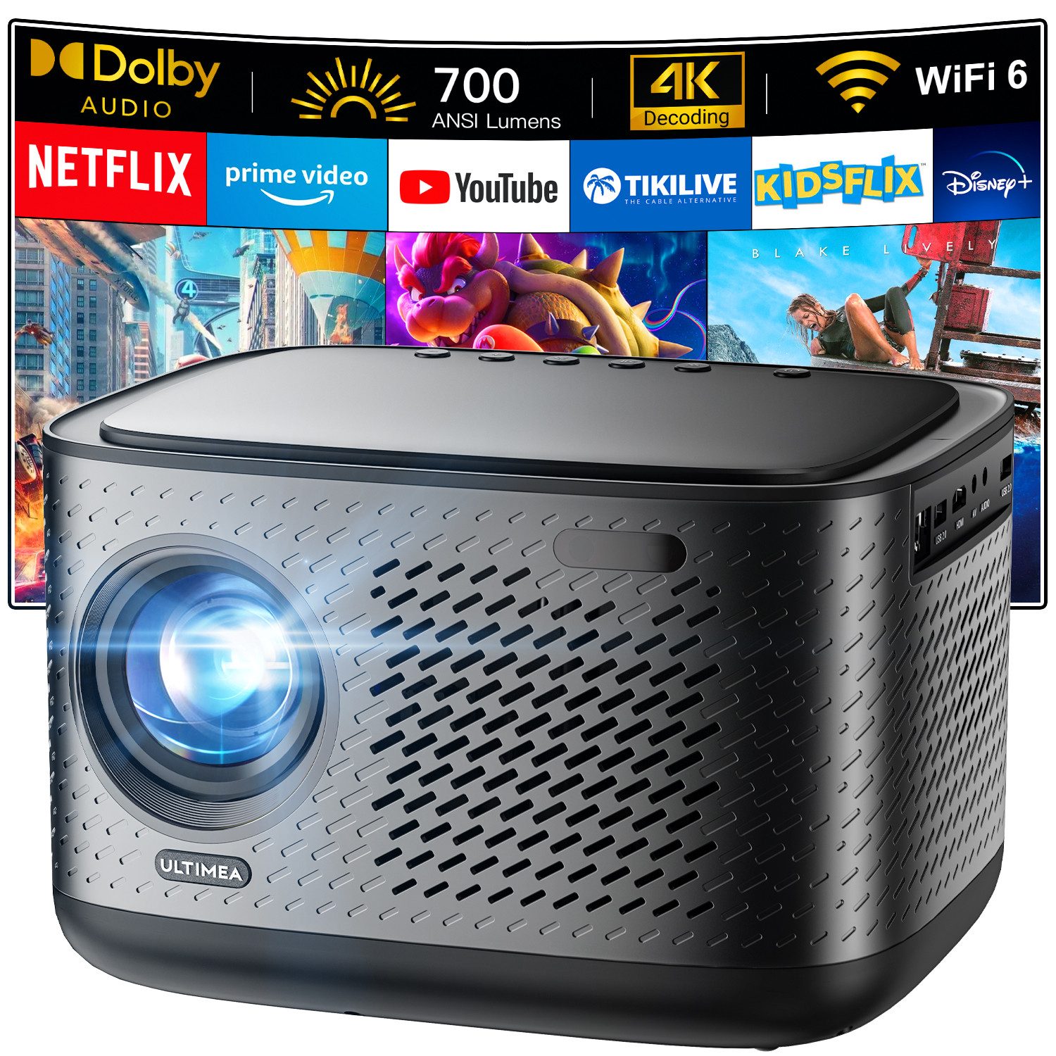 Apollo P50 Smart Serie Linux mit Netflix LCD-Beamer