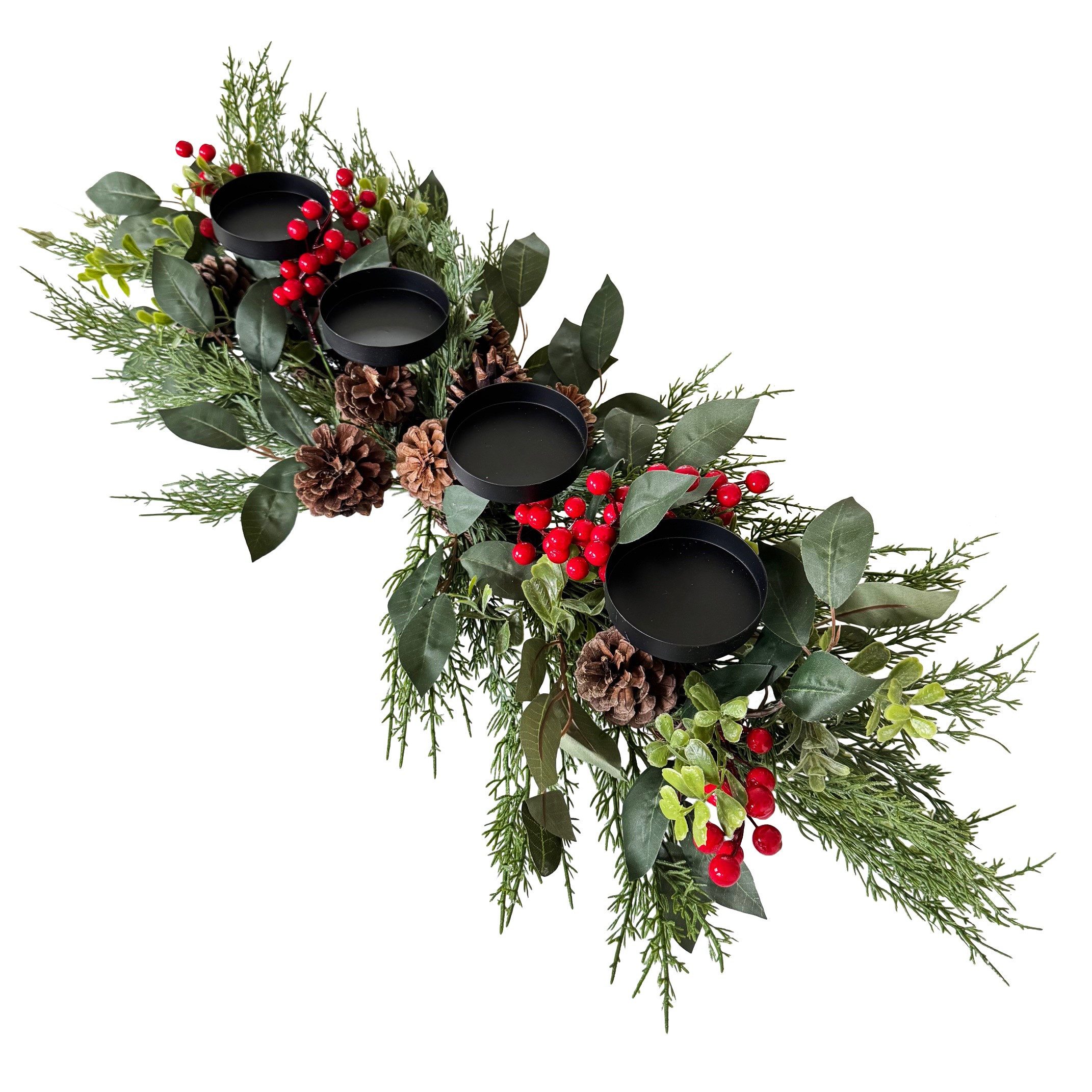 Online-Fuchs Adventskranz - Adventsgesteck XL, Kerzenhalter aus Metall für günstig online kaufen