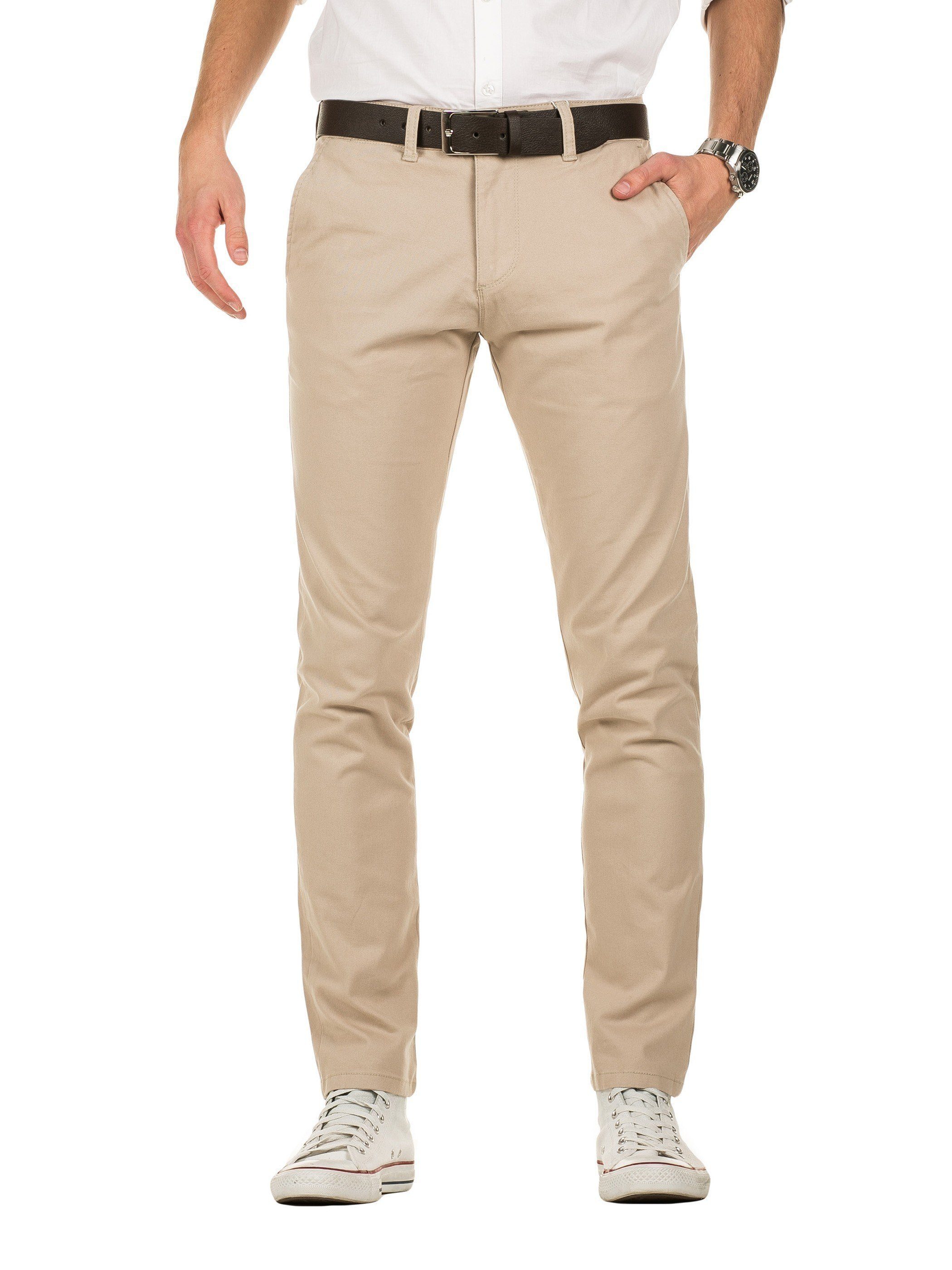 Yazubi Chinohose Kyle Chino-Hose mit Gürtel