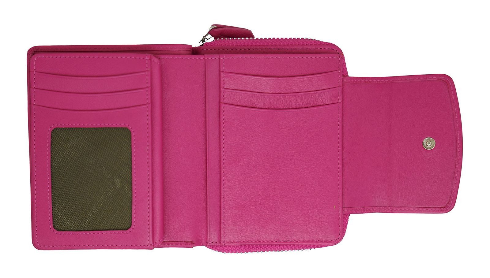 Braun Büffel Geldbörse Zip Wallet, mit RFID-Blocker Schutz