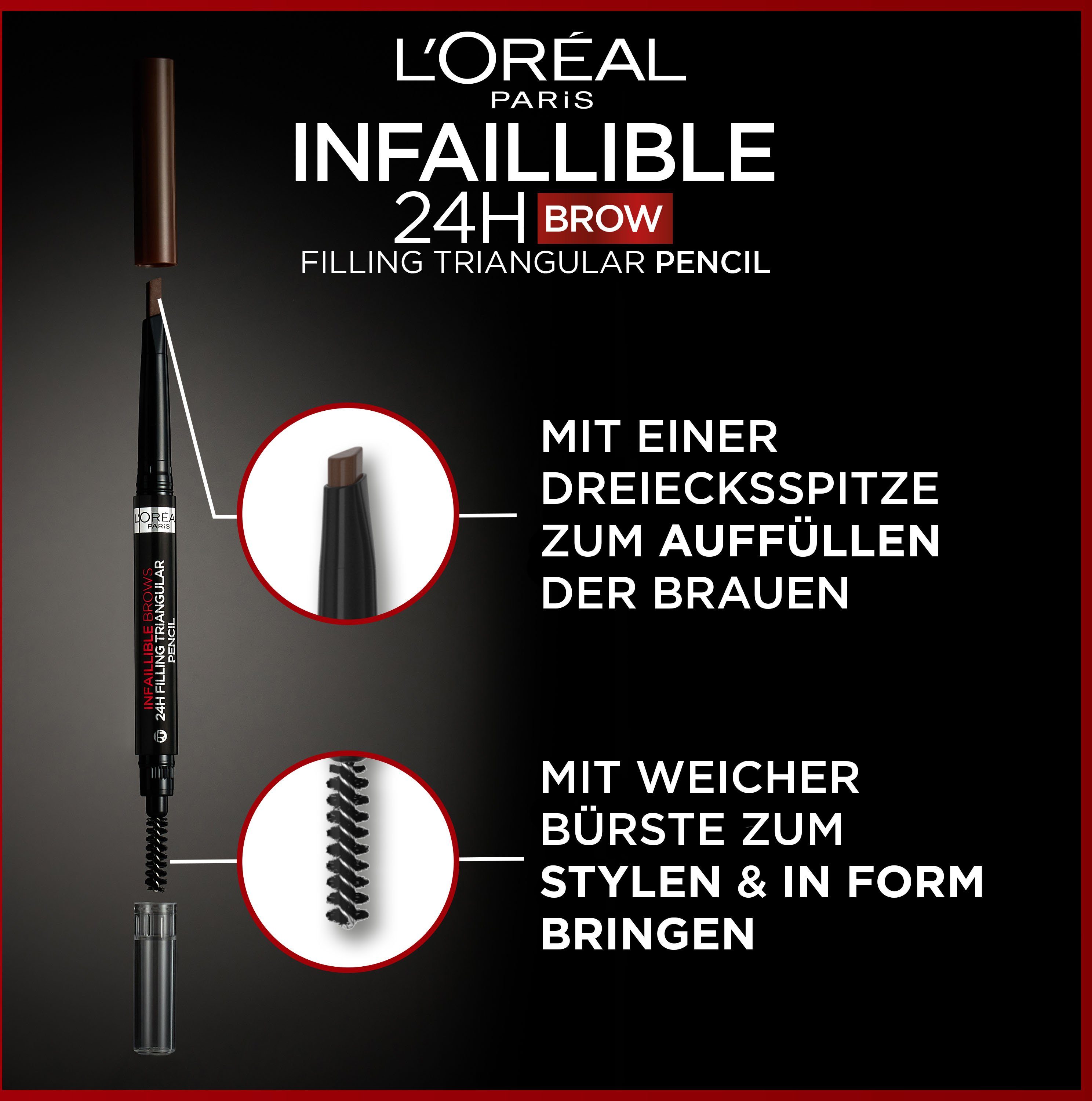 L'ORÉAL PARIS Augenbrauenpflege L'Oréal Paris Brows 24h Pencil Infaillible