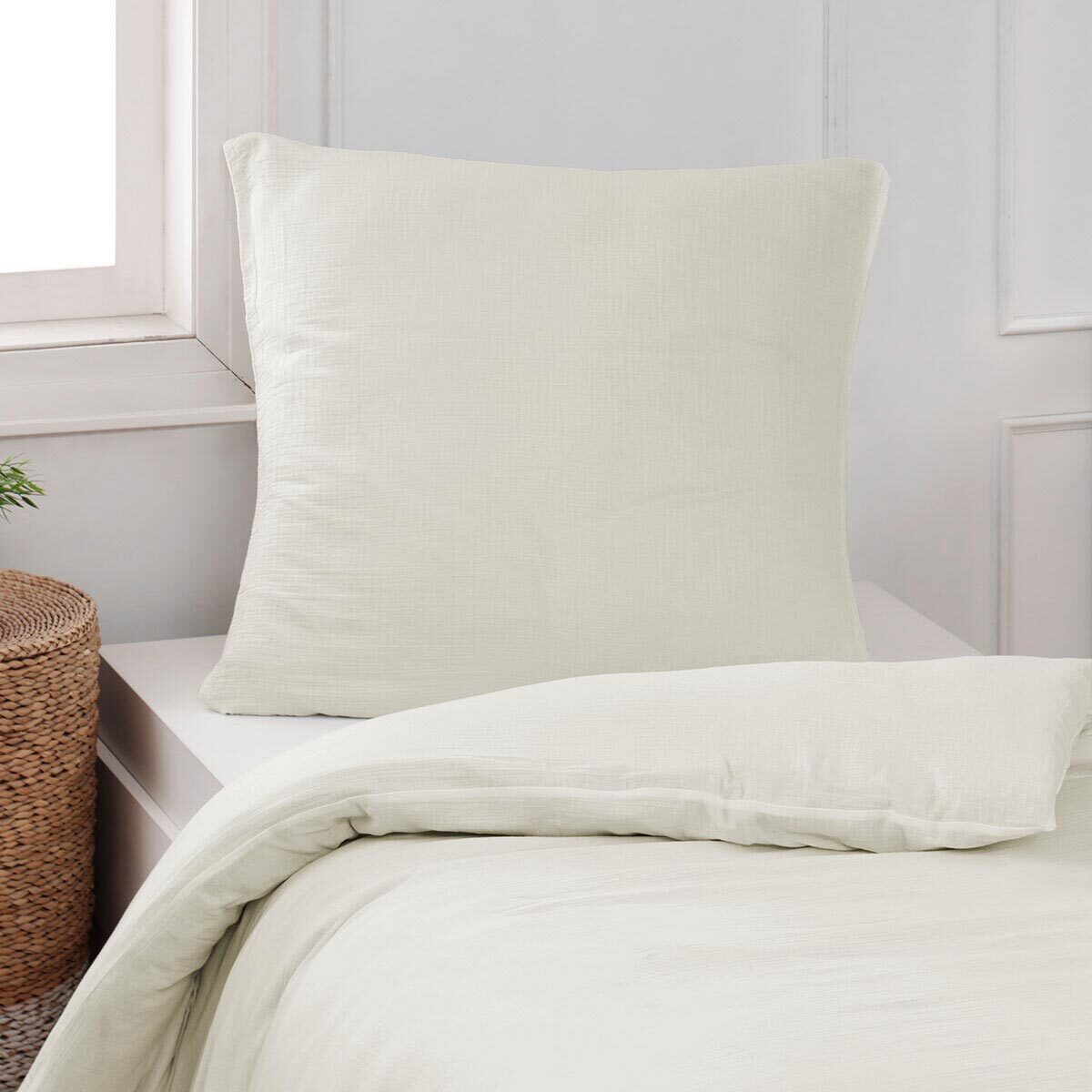 TRAUMSCHLAF Bettwäsche Musselin Uni, Musselin, 2 teilig, luftig, leichte Uni Bettwäsche