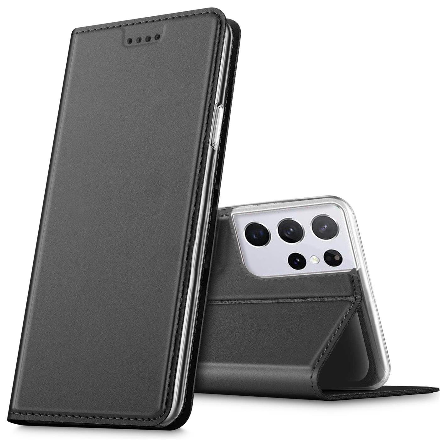 Handyhülle Magnet Case Handy Tasche für Samsung Galaxy S21 Ultra