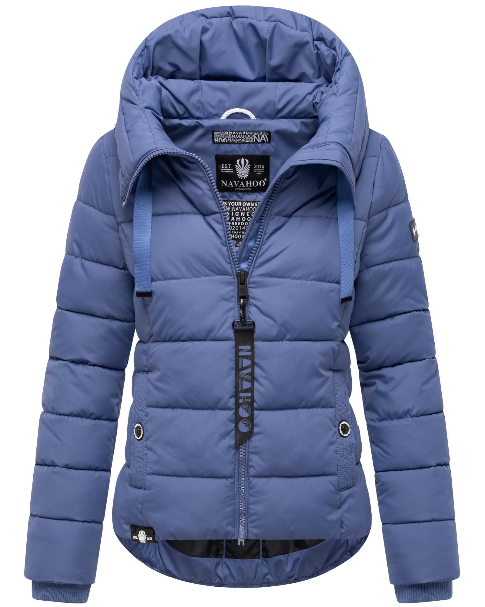 Navahoo Steppjacke Amayaa stylische Damen Winterjacke mit coolen Applikationen