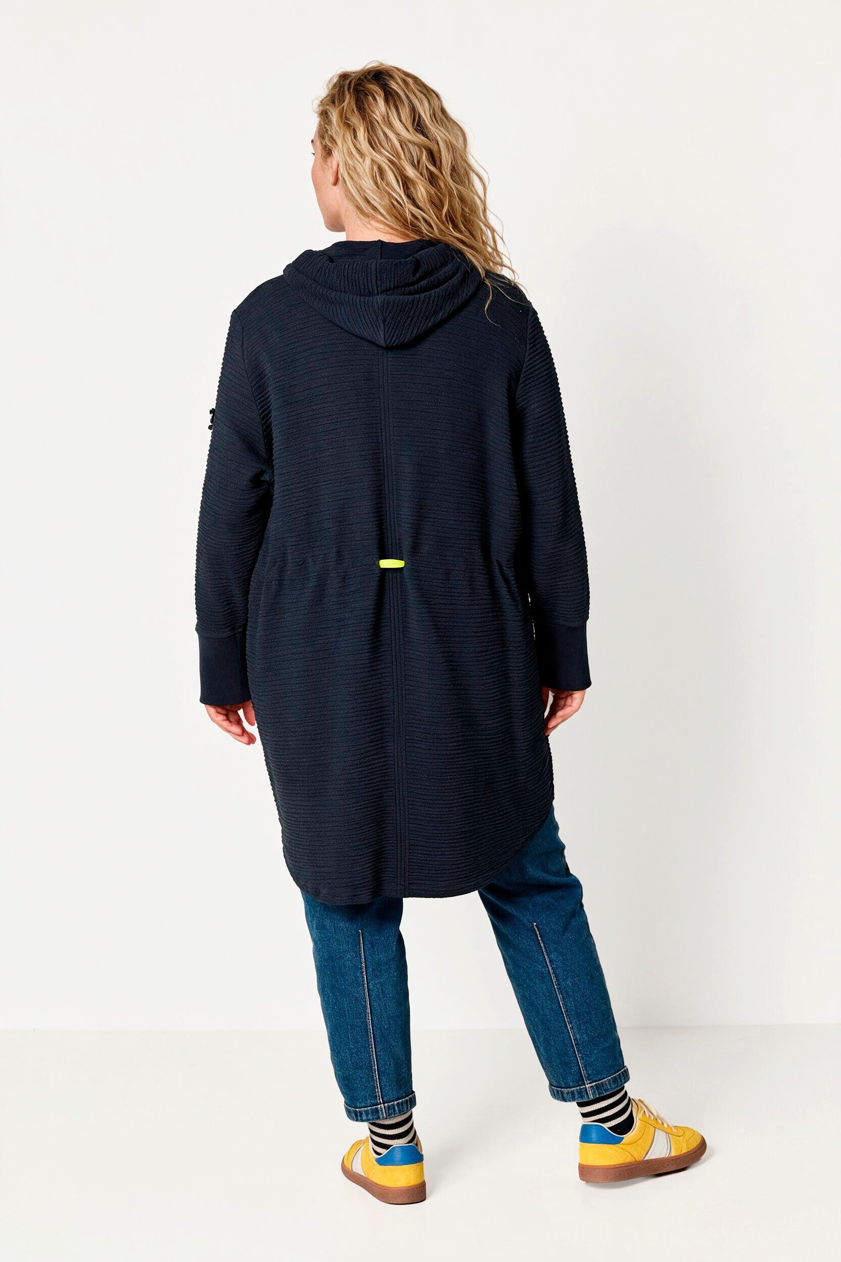 Laurasøn Sweatjacke Strucktur-Sweatjacke Langarm Kapuze – Bild 4 von 5