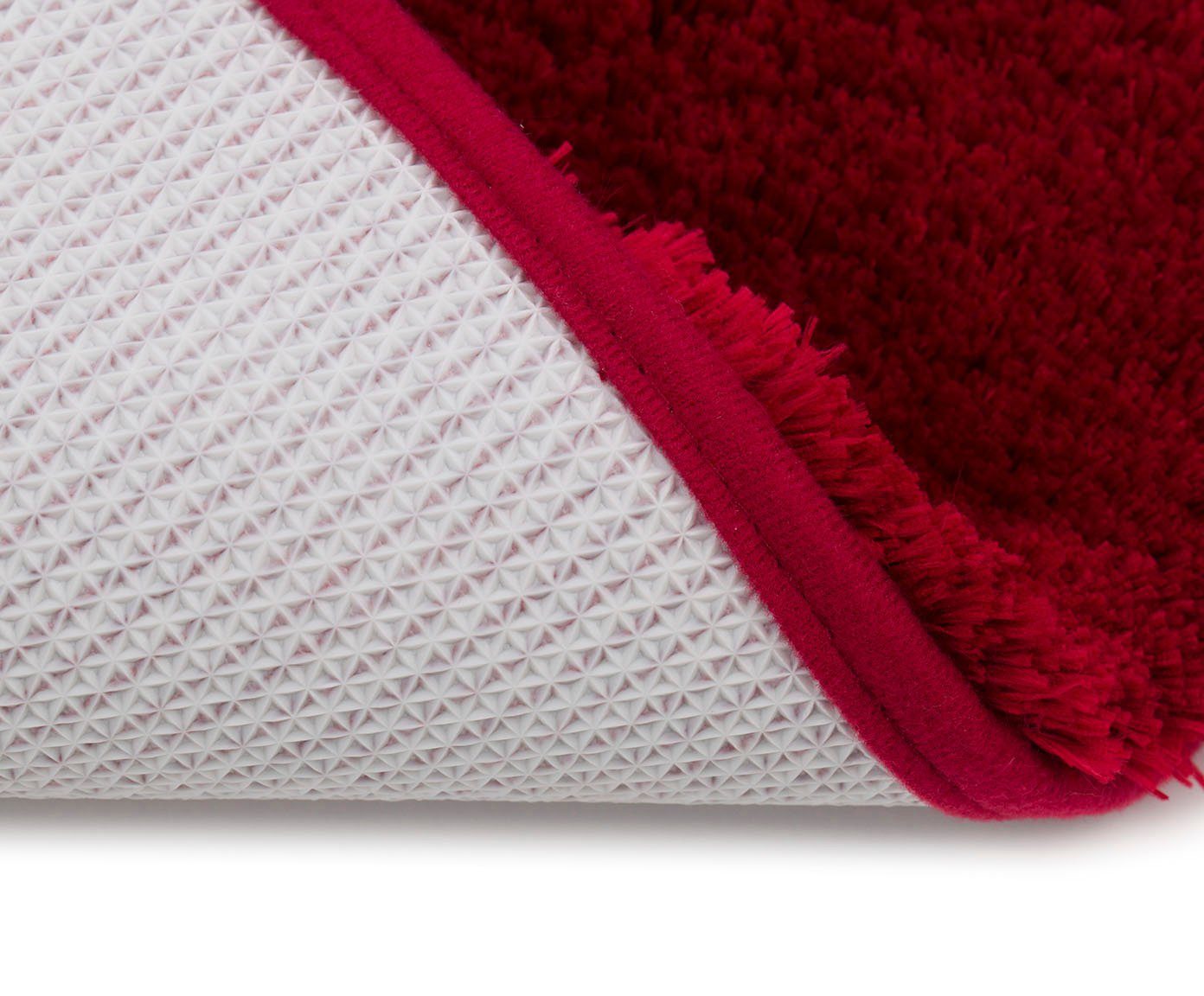 Gözze Badematte »DELUXE«, rutschhemmend beschichtet, fußbodenheizungsgeeignet, Polyester, rechteckig, mit extra hohem Flor