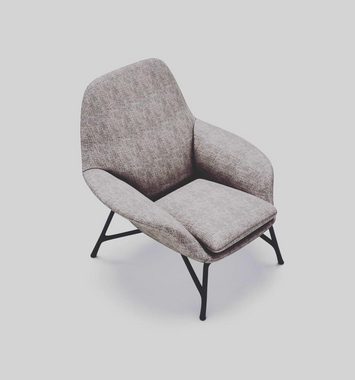 JVmoebel Chaiselongue Chaiselongue Sessel Loungesessel Liege Stoff Modern Sitzer Grau Sitz, 1 Teile, Made in Europa