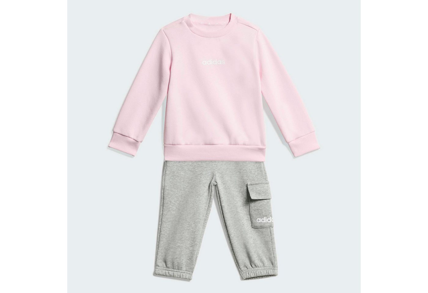 adidas Sportswear Trainingsanzug ESSENTIALS KIDS (2-tlg), für Babys, sportlicher Zweiteiler, 2-teiliges Set