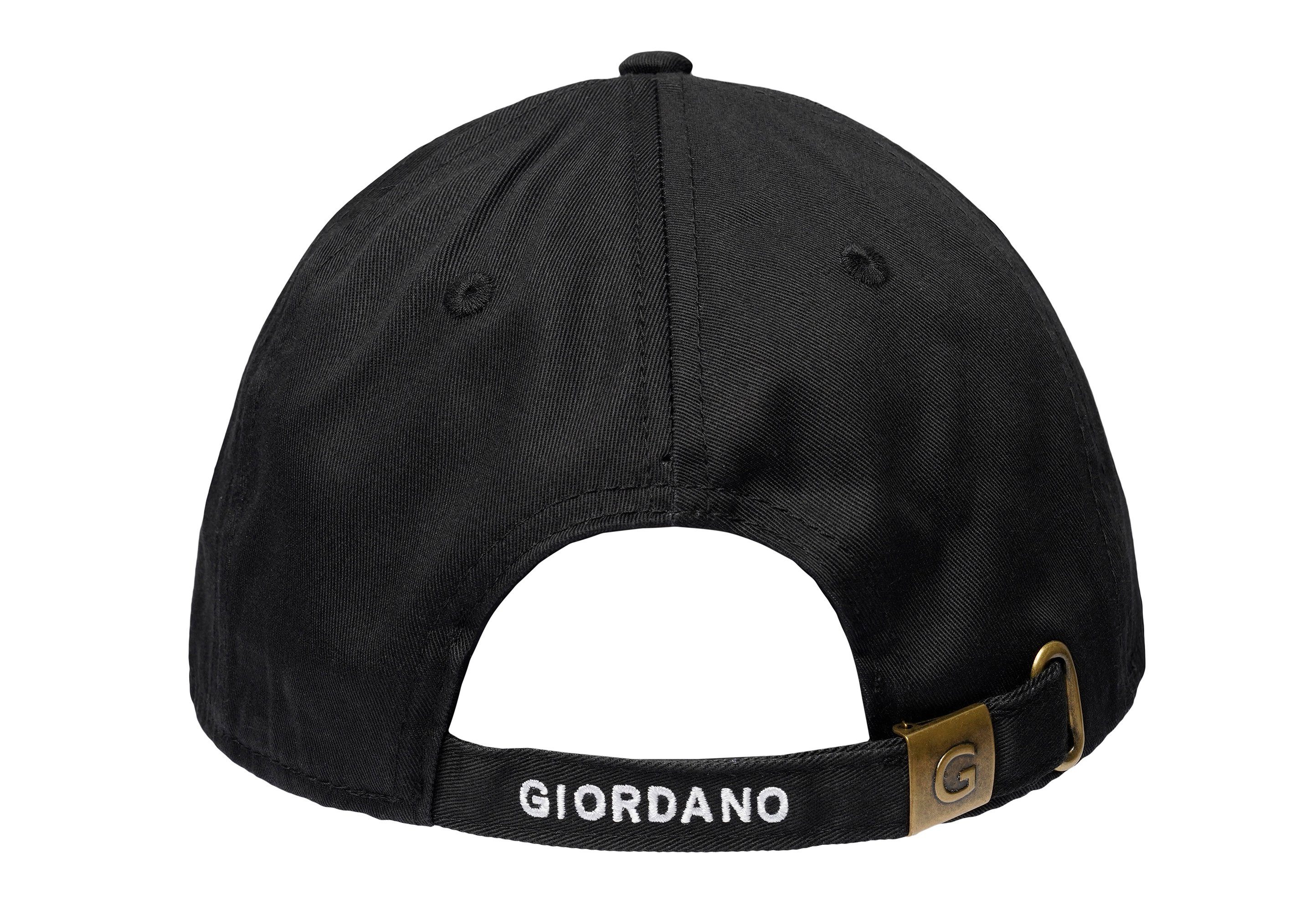 Baseball G Patch logo GIORDANO mit Front Cap auf schwarz der