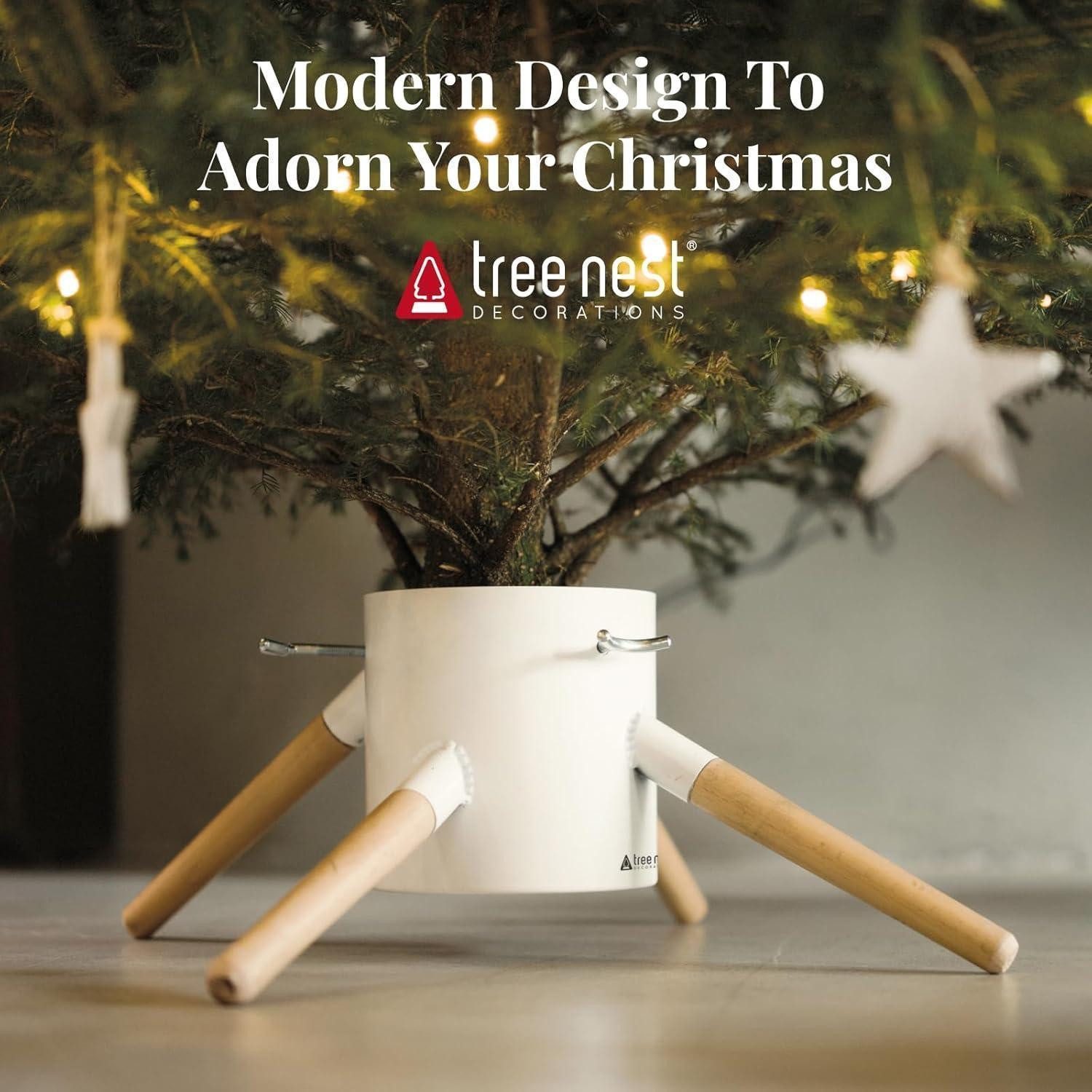 LuxusKollektion Christbaumständer Weihnachtsbaumständer Wassertank 3m Stamm 5 bis 13 cm Weiß 20.5 cm