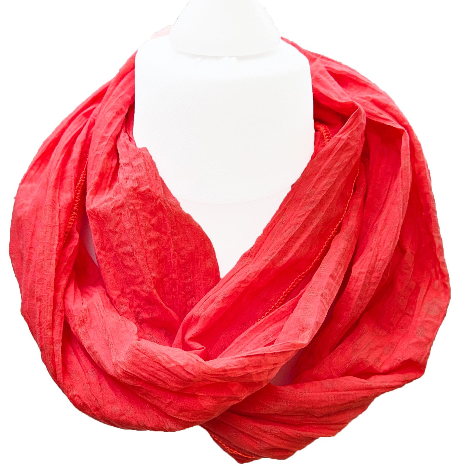 Modetuch Handmade Modetuch Koralle Crash Optik