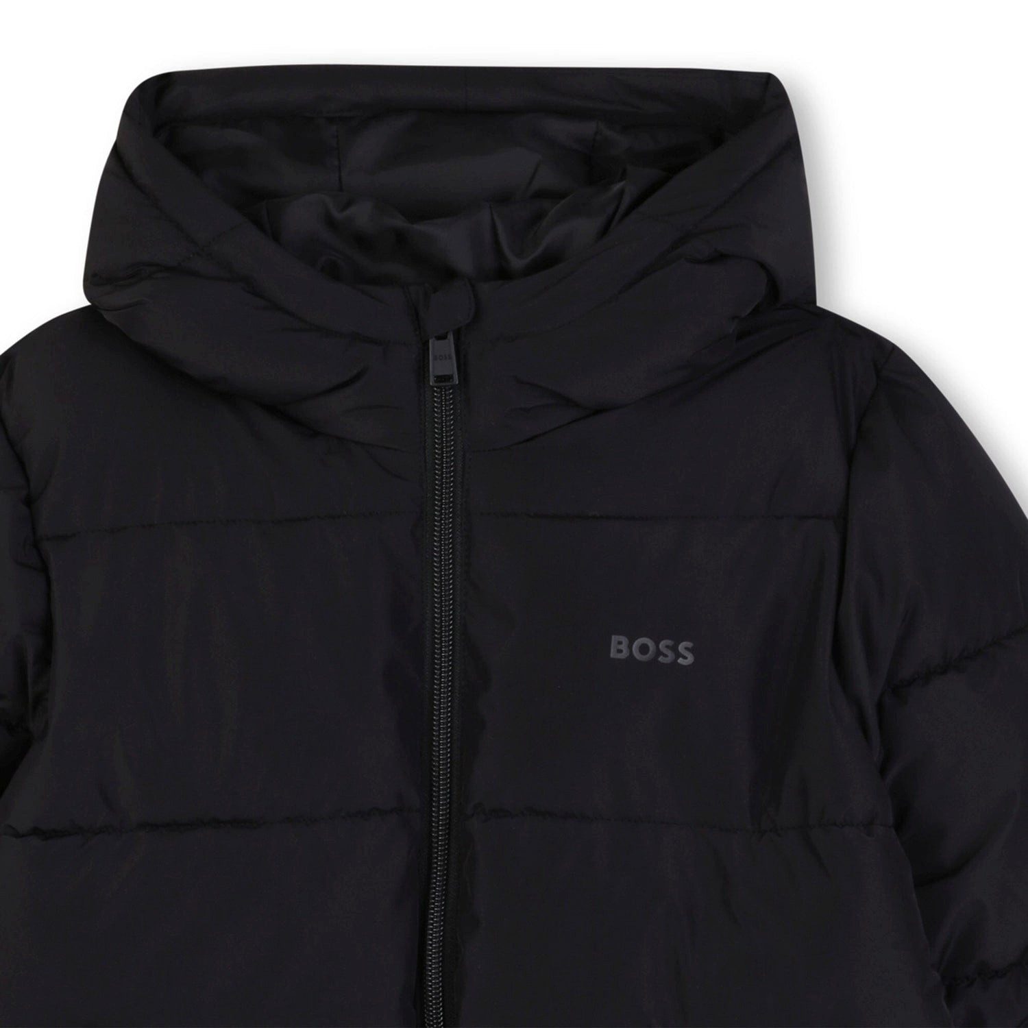 Boss Kidswear Steppjacke BOSS Kidswear warme Steppjacke mit Kapuze Schwarz