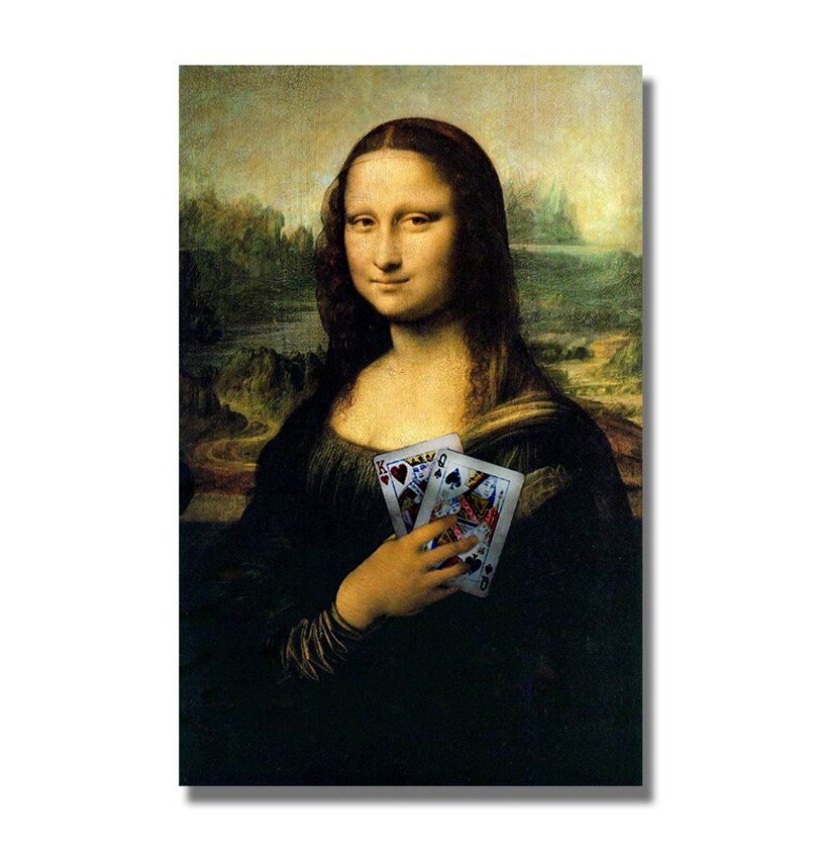TPFLiving Kunstdruck »OHNE RAHMEN«, Motiv JB1047-A, Poster Leinwand  -Wandbild / Da Vinci - Mona Lisa - Verschiedene lustige Motive / Motiv in  verschiedenen Größen / Größe 20x30cm online kaufen | OTTO