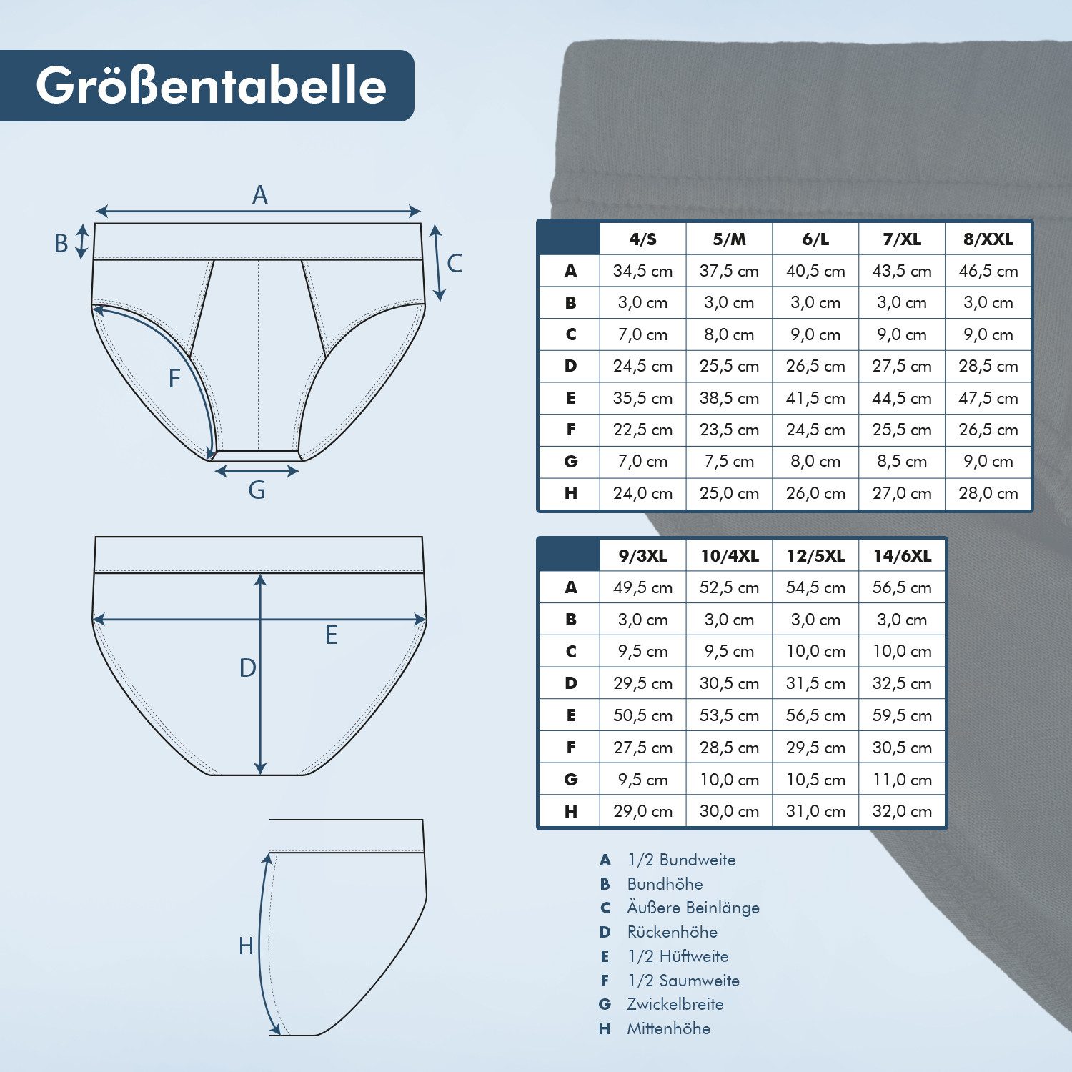 Gomati Slip 6er Pack Herren Jersey Slips Baumwoll Unterhosen – Bild 5 von 5