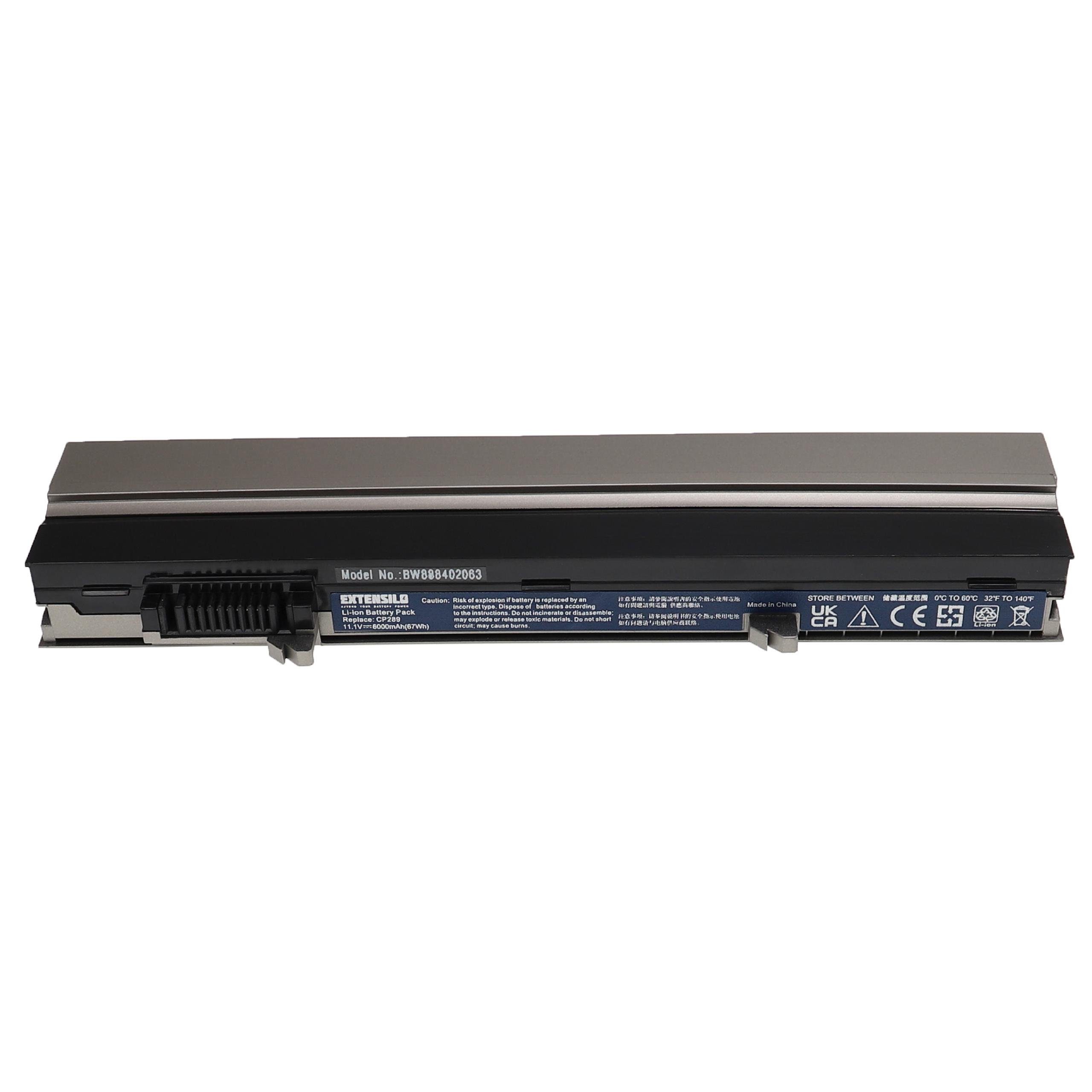 Extensilo kompatibel mit Dell Latitude E4300, E4310 Laptop-Akku Li-Ion 6000 mAh (11,1 V)