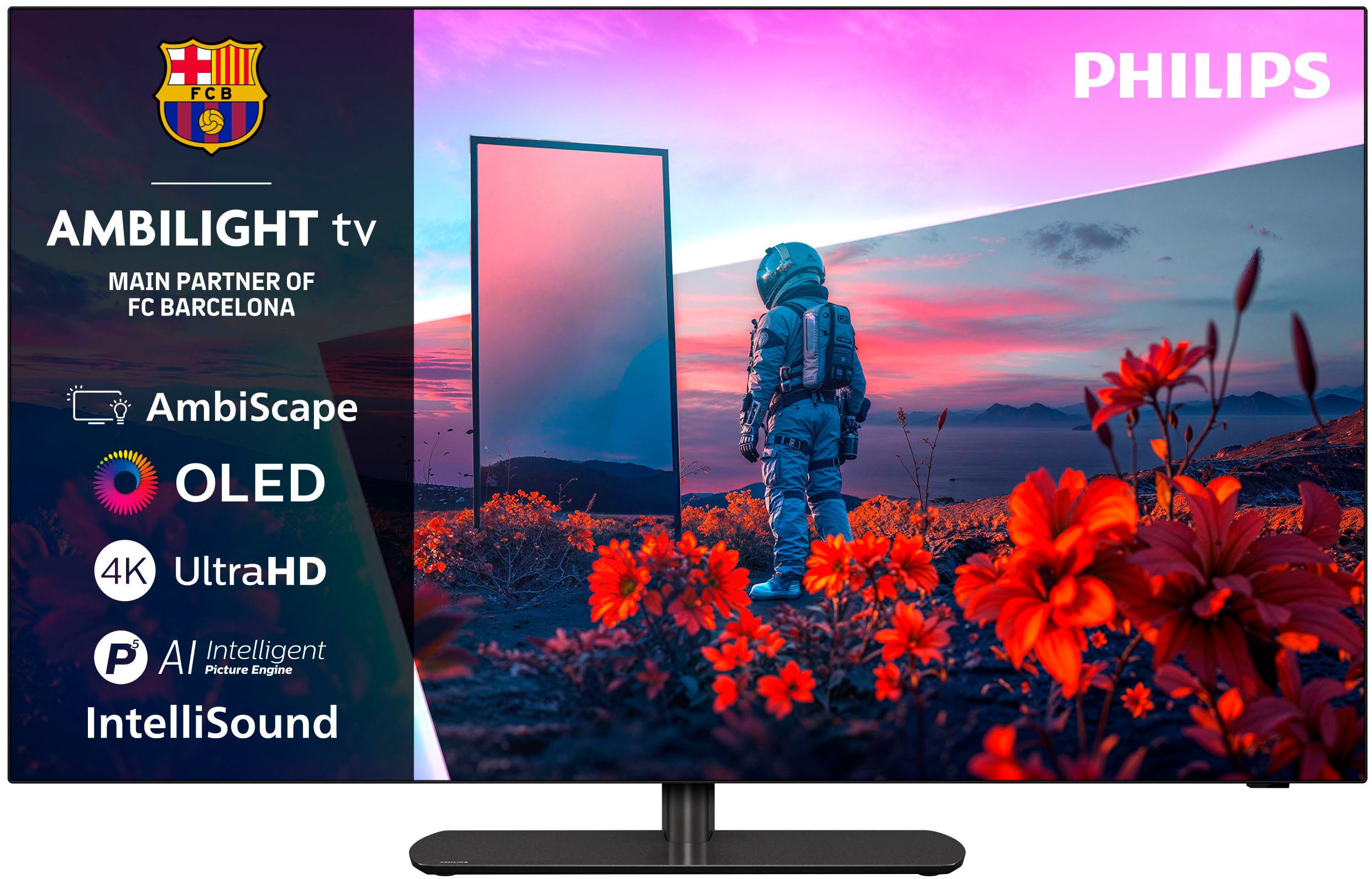 Philips 55OLED811/12 OLED-Fernseher (139 cm/55 Zoll, 4K Ultra HD, Smart-TV)