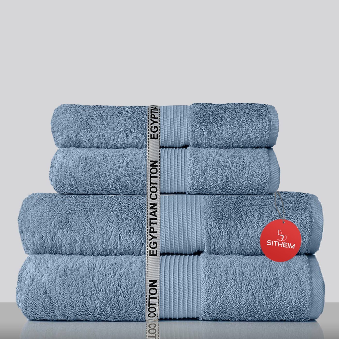 Sitheim-Europe Handtuch Set GIZA LINE Handtücher aus 100% Baumwolle  4-teiliges Handtuchset, ägyptischer Baumwolle, (4-tlg), 100% premium  ägyptische Baumwolle