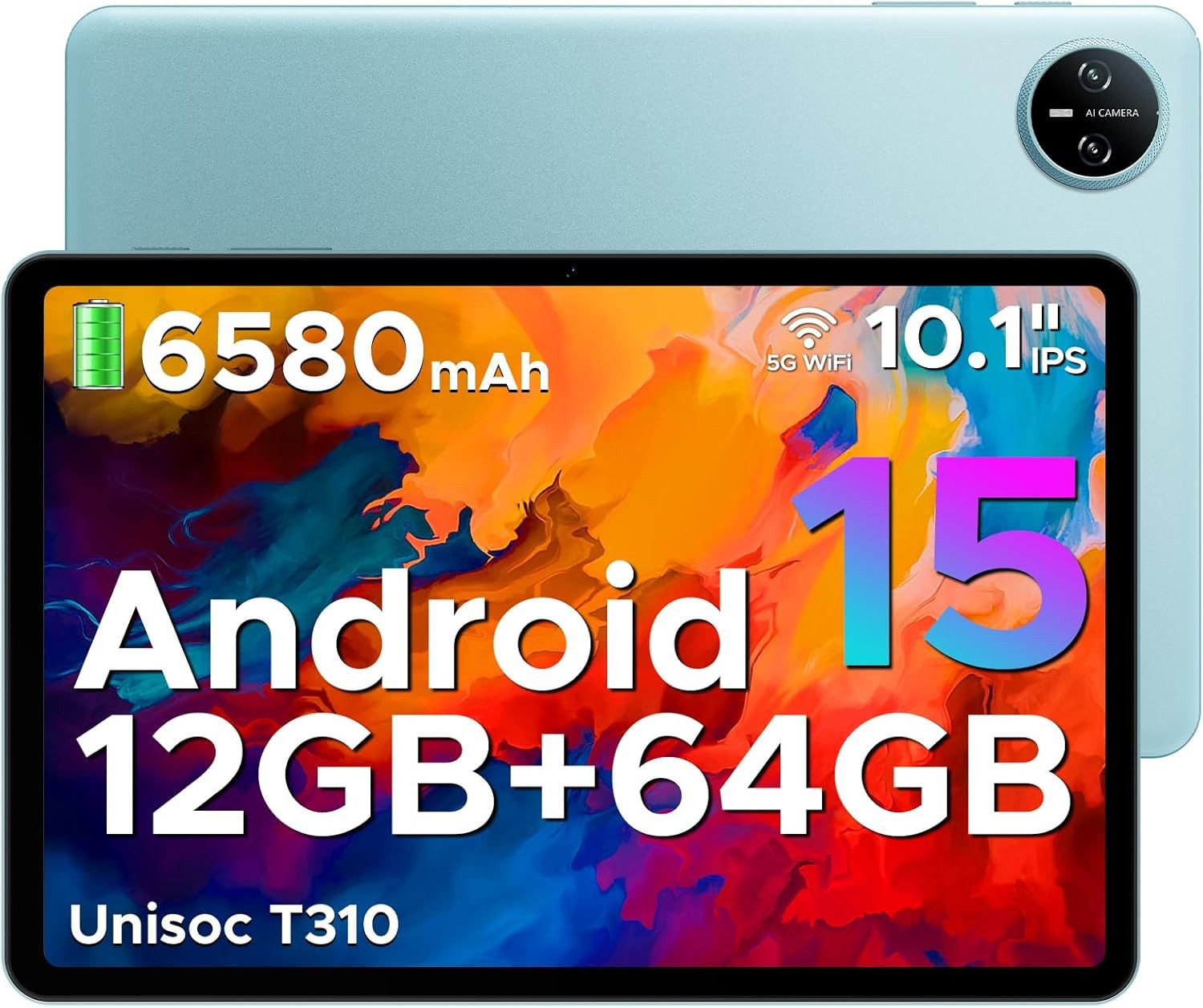 DOOGEE 3 GB RAM 6580mAh Bluetooth 5.0 Gaming Tablet (10", 64 GB, Android 15, Leistungsstarkes Gerät mit vielseitigen Funktionen für den Alltag)