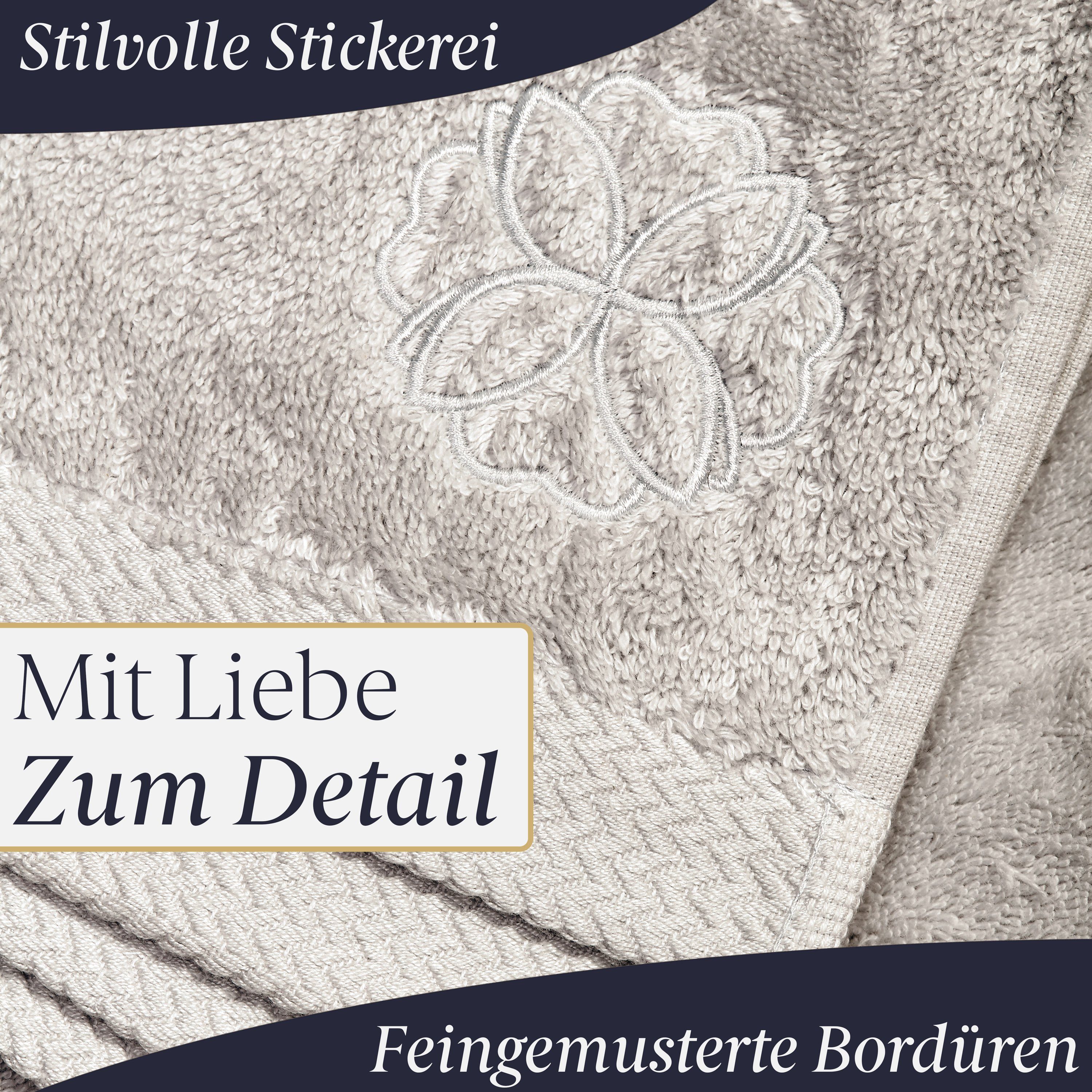 Liebenstein 70x200 cm aus weich Premium saugstark Saunatuch m², Baumwolle außergewöhnlich und g/ Saunahandtuch mit sandgrau 625 (2-St),