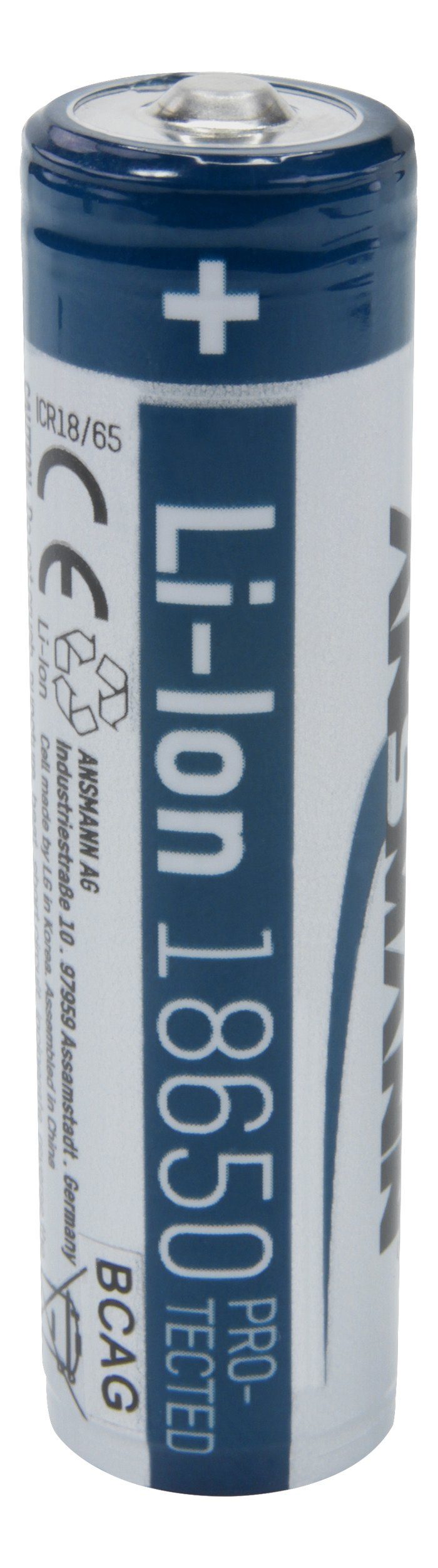 18650 Li-Ion Akku (3.6V, 2600 mAh) mit Safetyboard, Taschenlampe etc. Akku