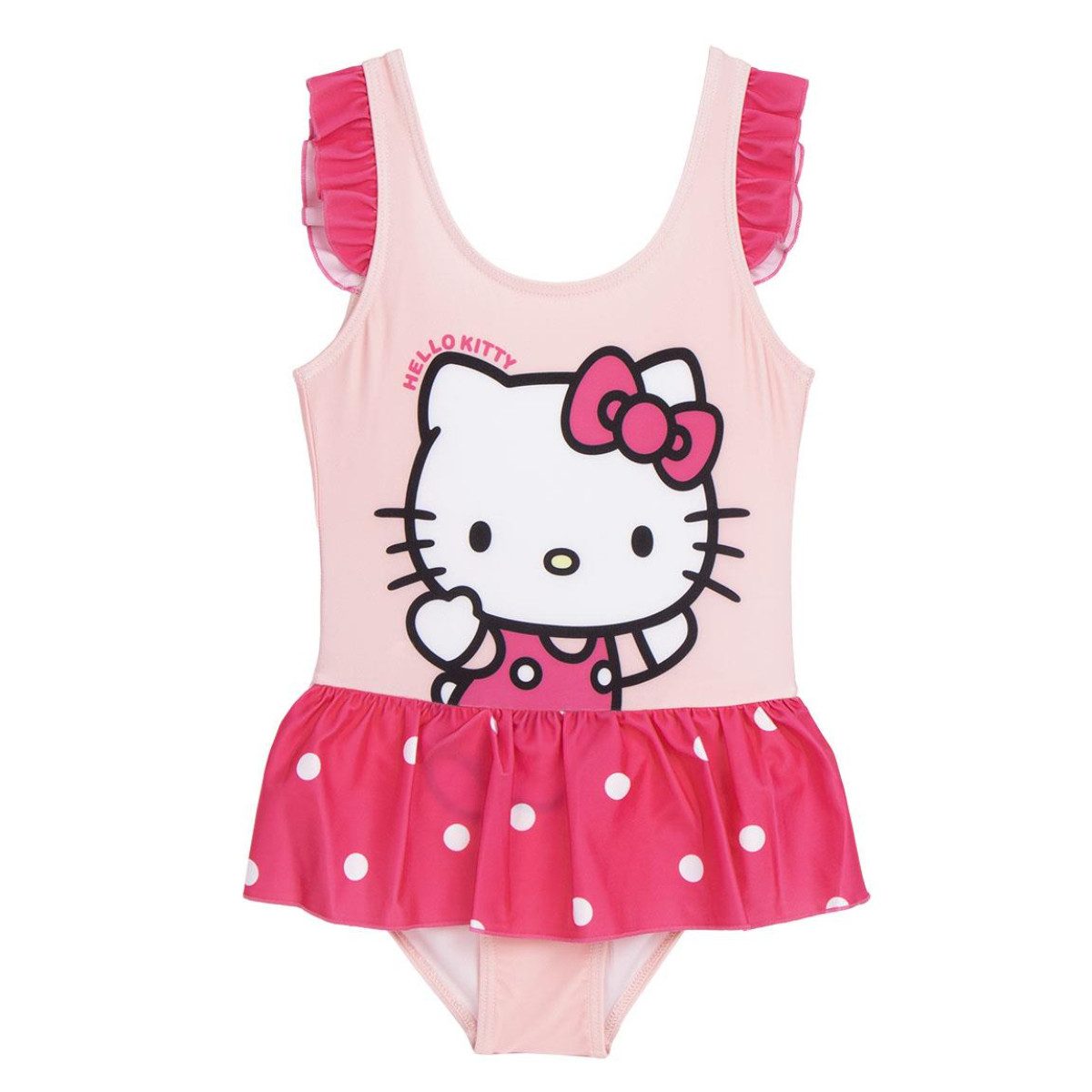Hello Kitty Schwimmanzug Kinder Badeanzug 3 bis 7 Jahre aus Polyester Elastan