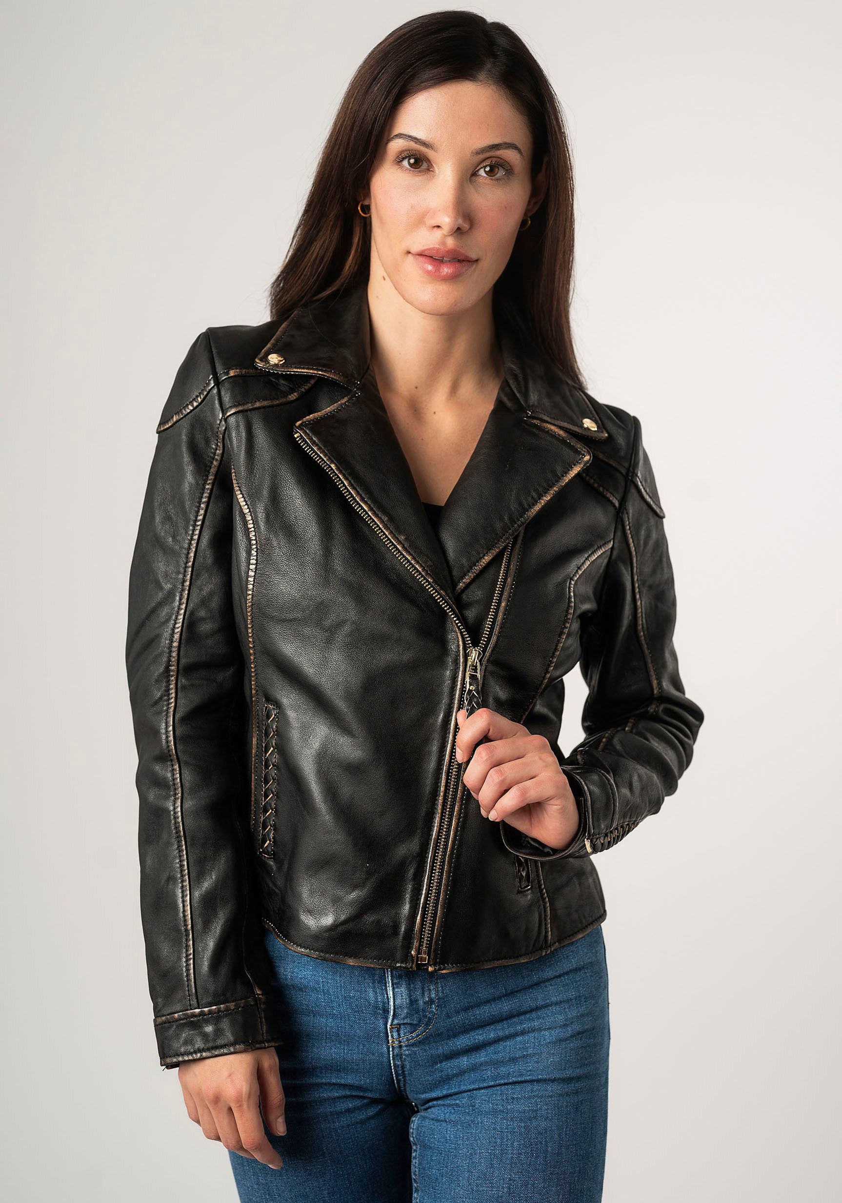Mauritius Lederjacke MWTaisha mit Reverskragen günstig online kaufen