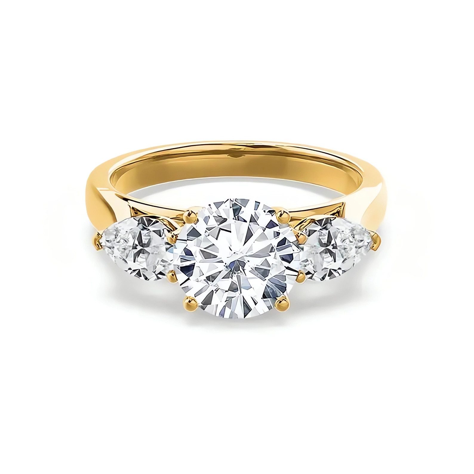 Jumpeak Diamantring Diamant Ring Damen,Gold Ring,Lab günstig online kaufen