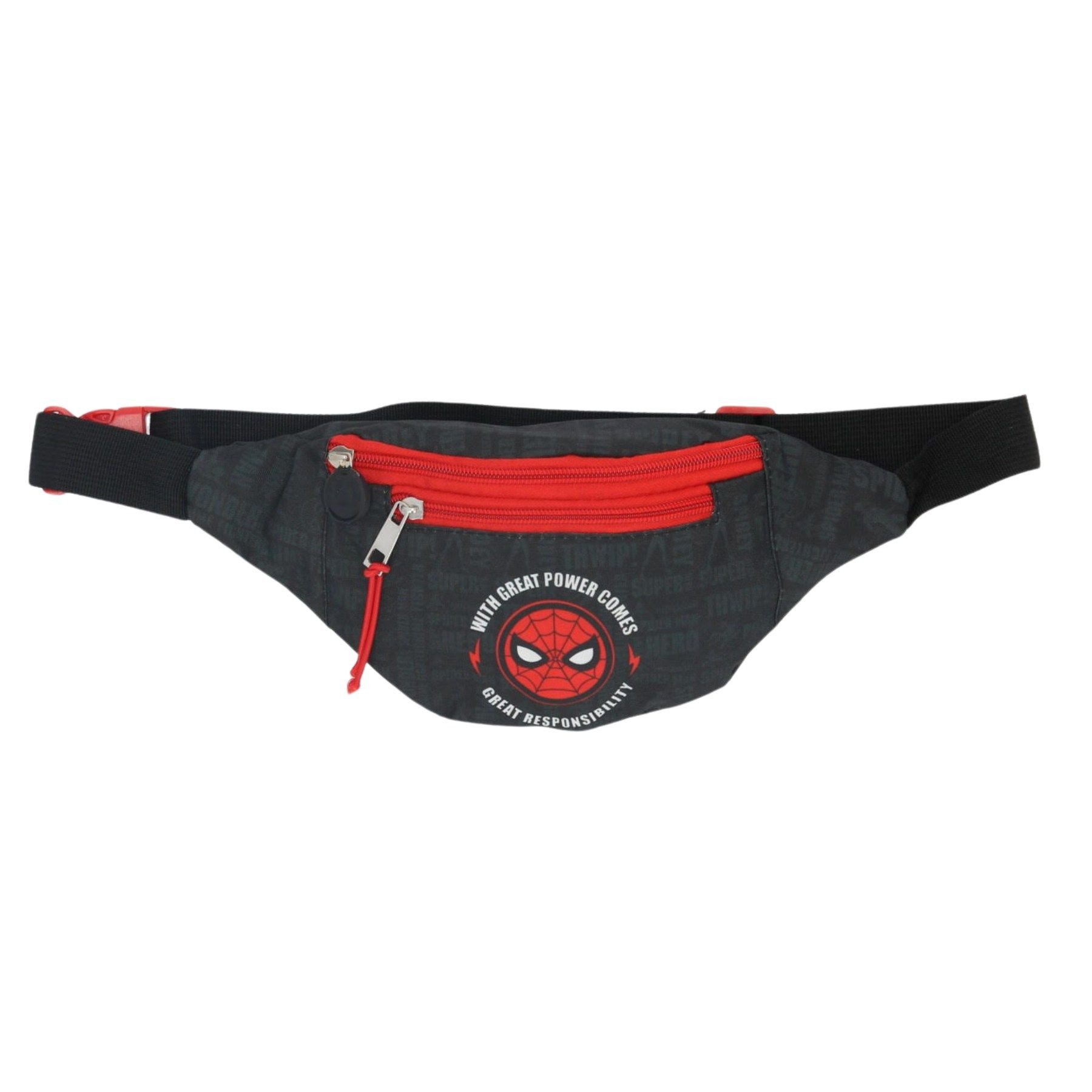 Textiel Trade B.V. Gürteltasche Spiderman Hüfttasche für Kinder – 12x23x9 cm mit Reißverschluss