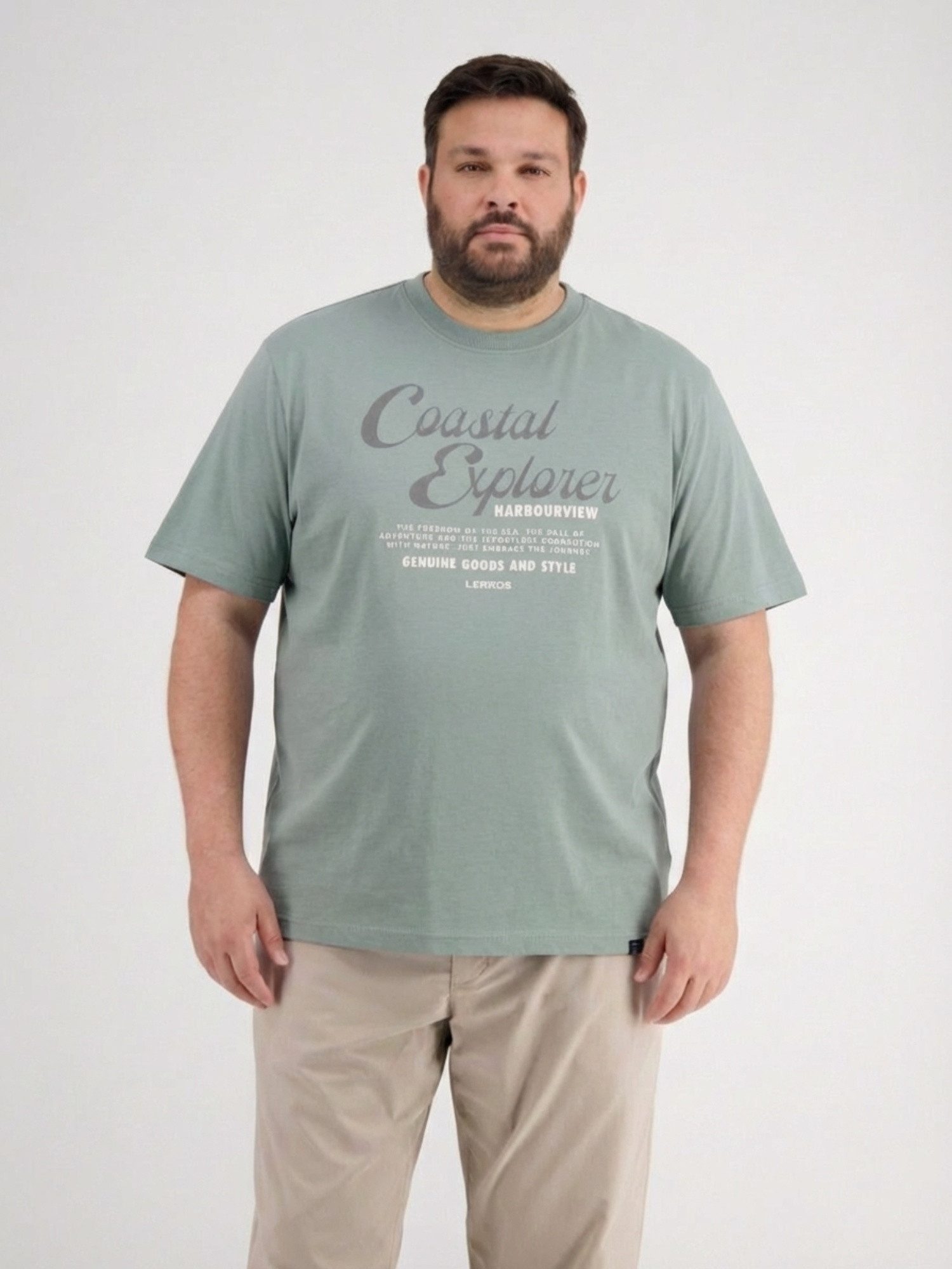 LERROS T-Shirt T-Shirt aus 100 % Baumwolle, große Größen