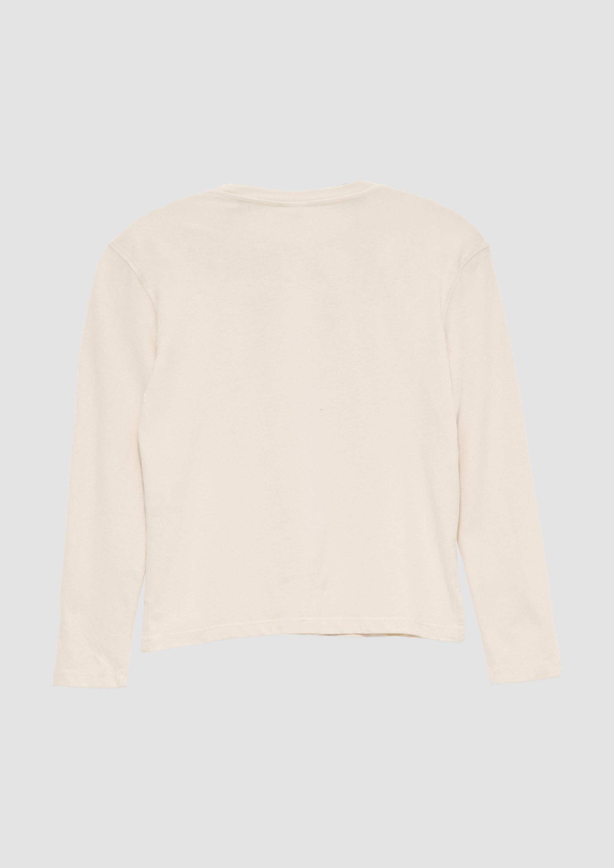 s.Oliver Langarmshirt T-Shirt Longsleeve mit gummiertem Frontprint