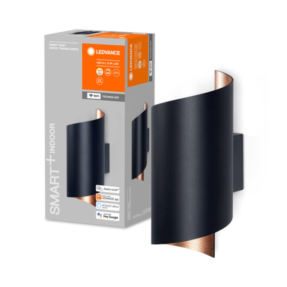 Ledvance Wandleuchte Aluminum, 12W, dualweiß, 1200lm, IP20, F, L127mm, dualweiß