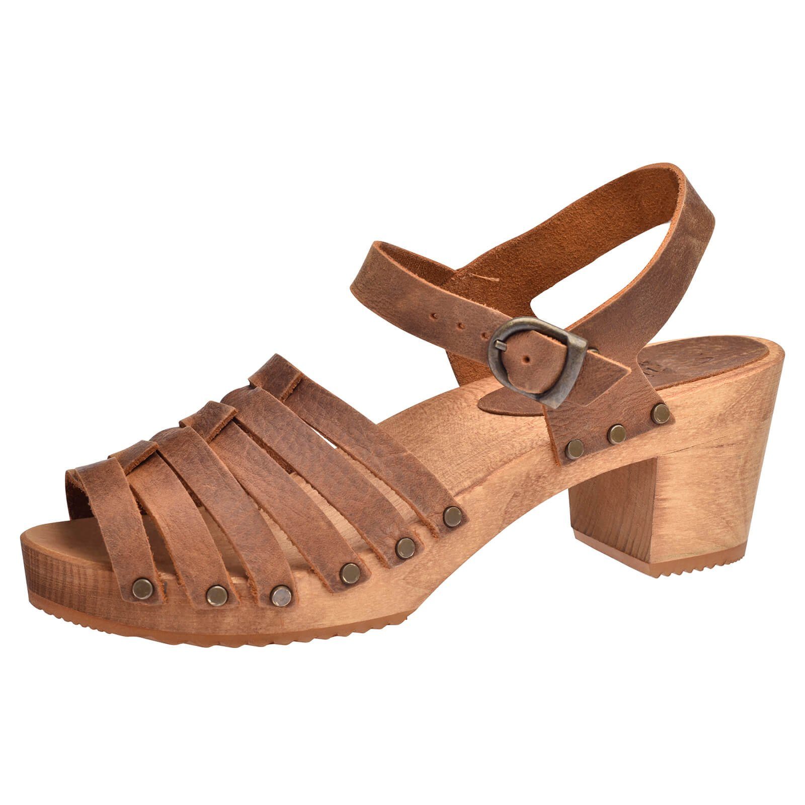 Wood-Silo Square Sandal Sandale Chestnut Sandale