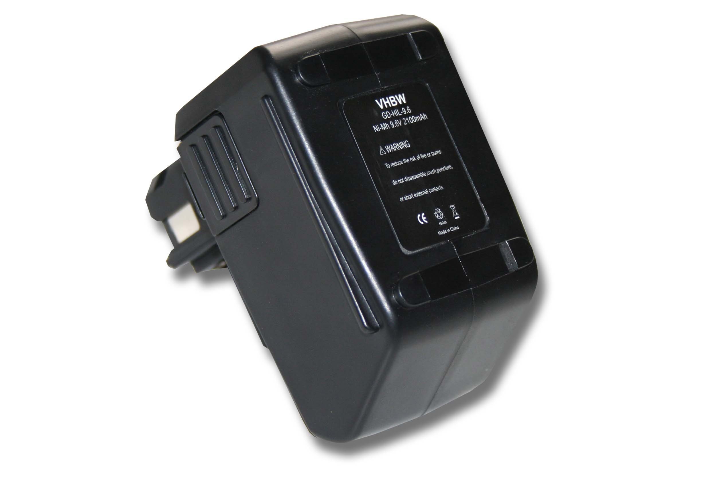 vhbw kompatibel mit Hilti NiMH (9,6 V) mAh SF100A, Akku SB10, BD2000, SF100, 2100 SFB105
