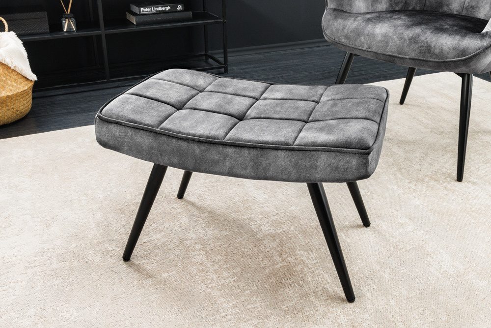 riess-ambiente Fußhocker SCANDINAVIA grau / schwarz günstig online kaufen