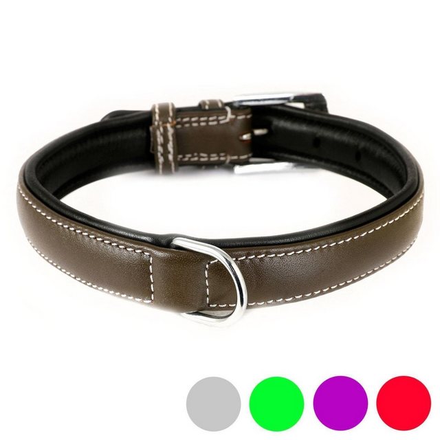 Monkimau Hunde-Halsband Hundehalsband aus Leder, Leder