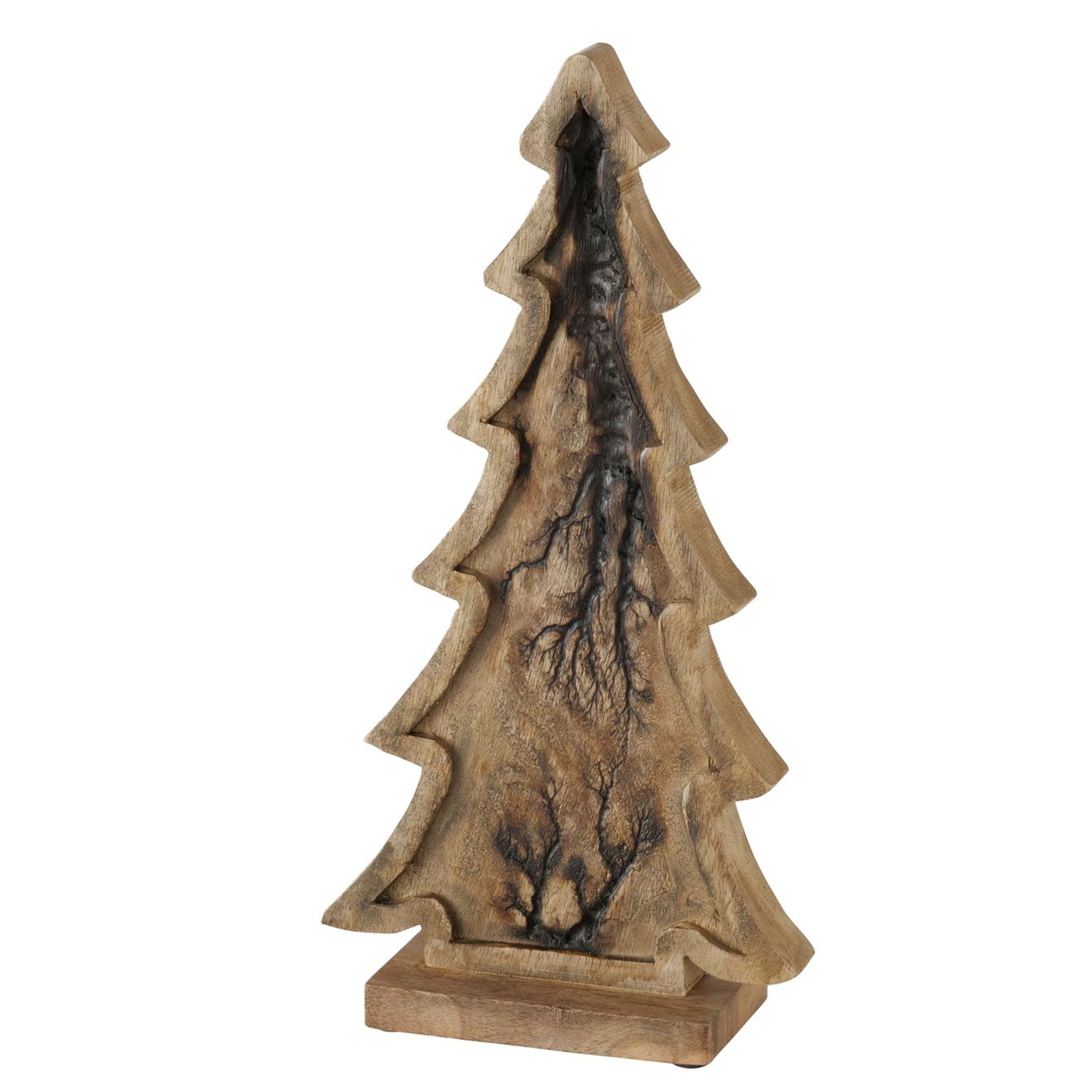 MamboCat Dekofigur B. Deko-Aufsteller Percha Tannenbaum aus Mango-Holz H 36,00 cm | Dekofiguren