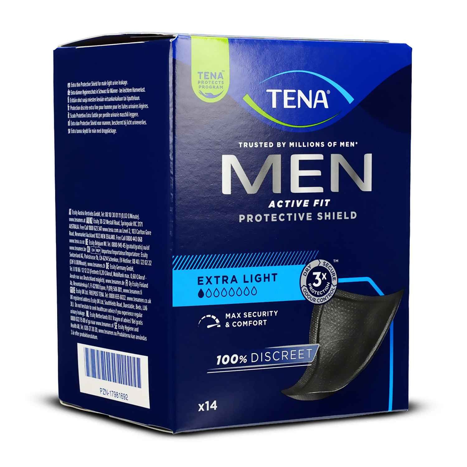 TENA Inkontinenz-Einlage TENA MEN Active Fit Level 0 Inkontinenz Einlagen, Level 0 - wenig, 14-St.