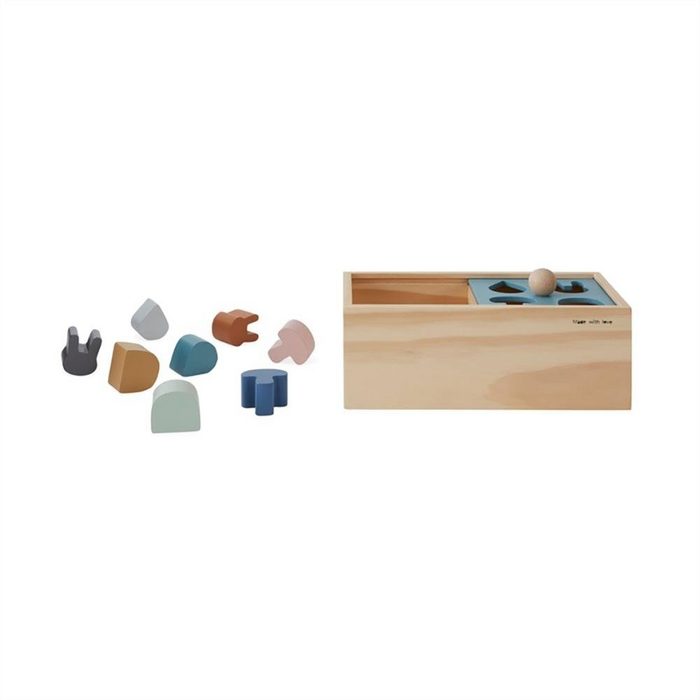 OYOY Steckspielzeug Holzpuzzle Box Buchenholz 11 x 24 x 12 cm Kinderpuzzle Motorikspielzeug OE10700