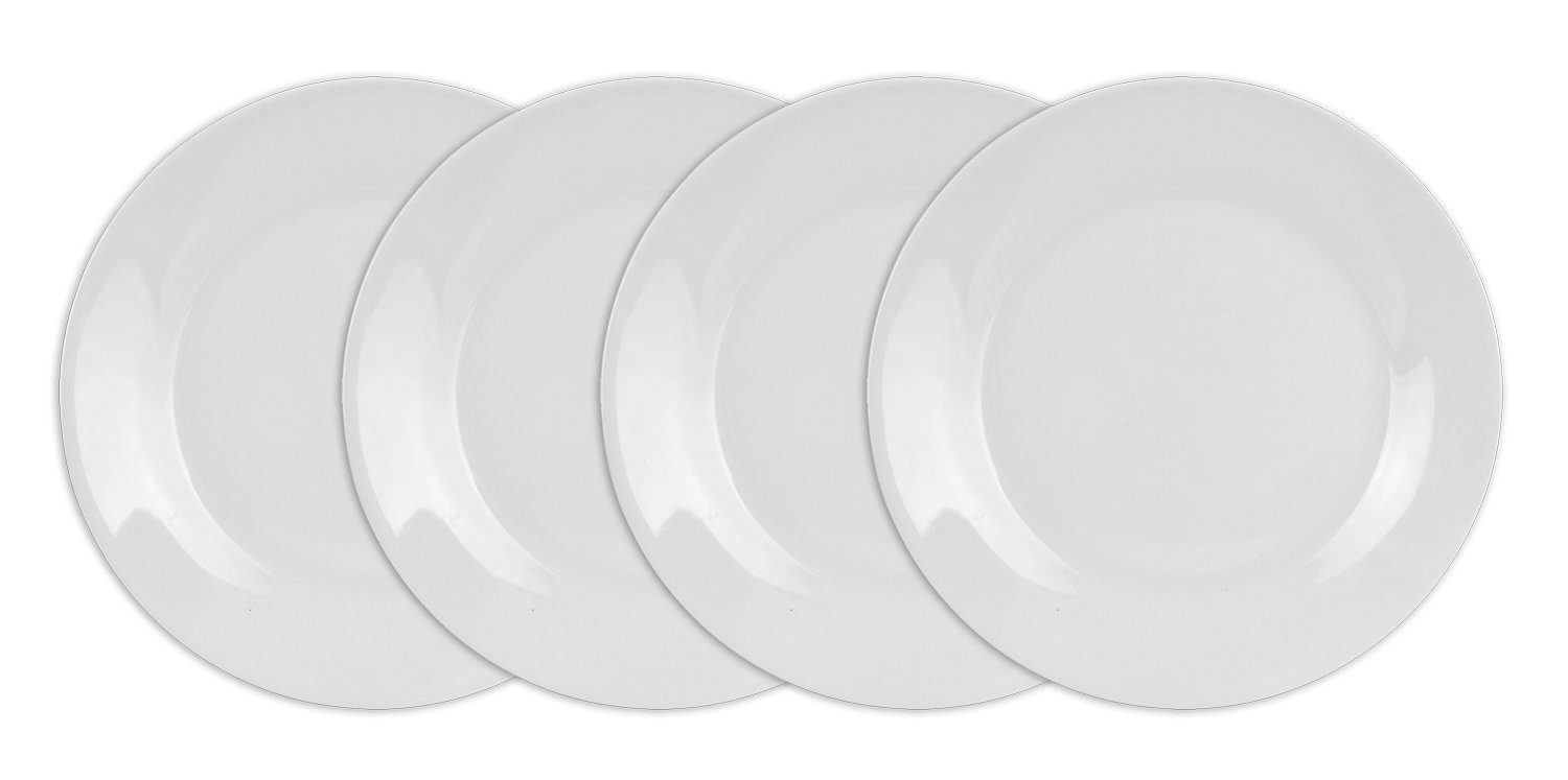 Speiseteller Dessertteller 4er Set DYMO, Weiß, Ø 19,5 cm