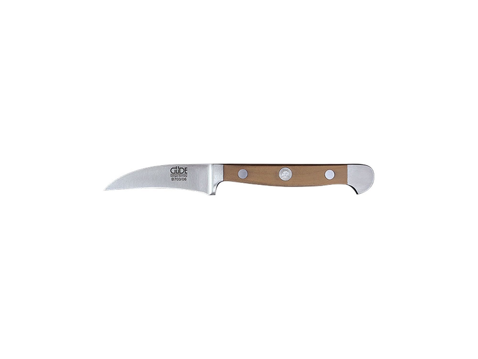 Güde Messer Solingen Kochmesser Güde Alpha Birne Schälmesser geschmiedet, Birnenholz, 6 cm B703/06