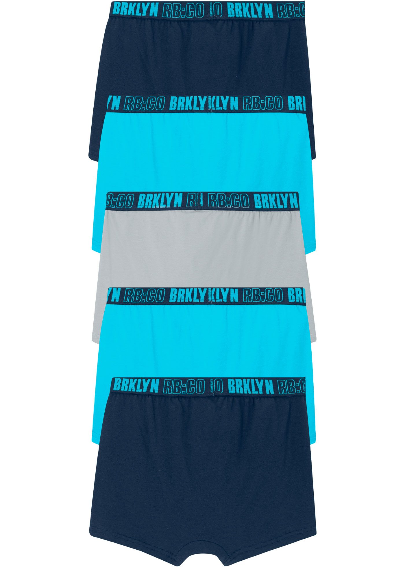 bonprix Boxershorts (Packung, 5-St) mit Print, bequeme Passform, aus Baumwolle und Elasthan, 5er-Pack